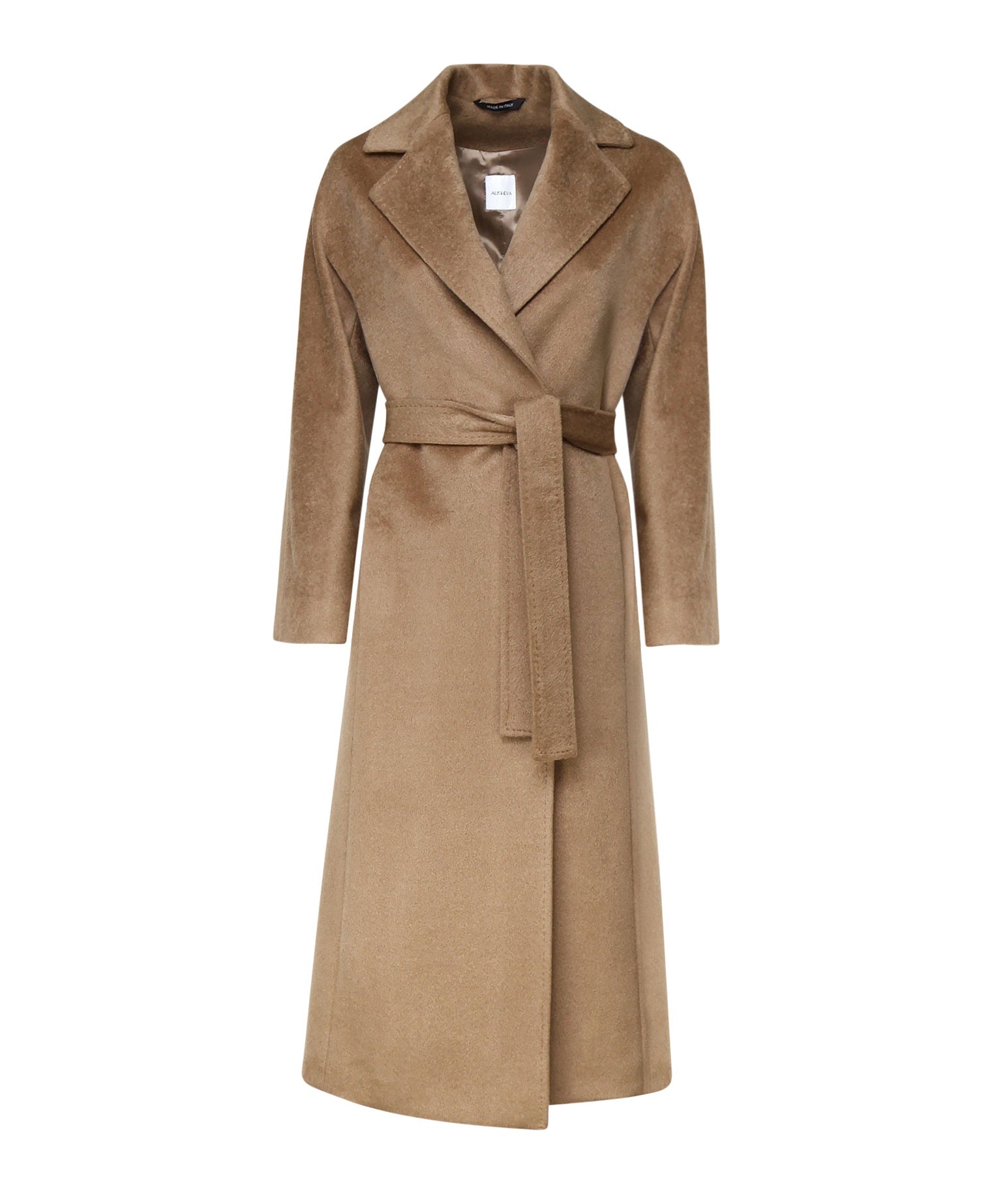 Cappotto in panno di lana spazzolato 25AL931 CAMMELLO ALISHEVA 