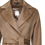 Cappotto in panno di lana spazzolato 25AL931 CAMMELLO ALISHEVA 