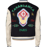 Giubbotto bomber patchwork in ciniglia MF24OT131 01 CASABLANCA 