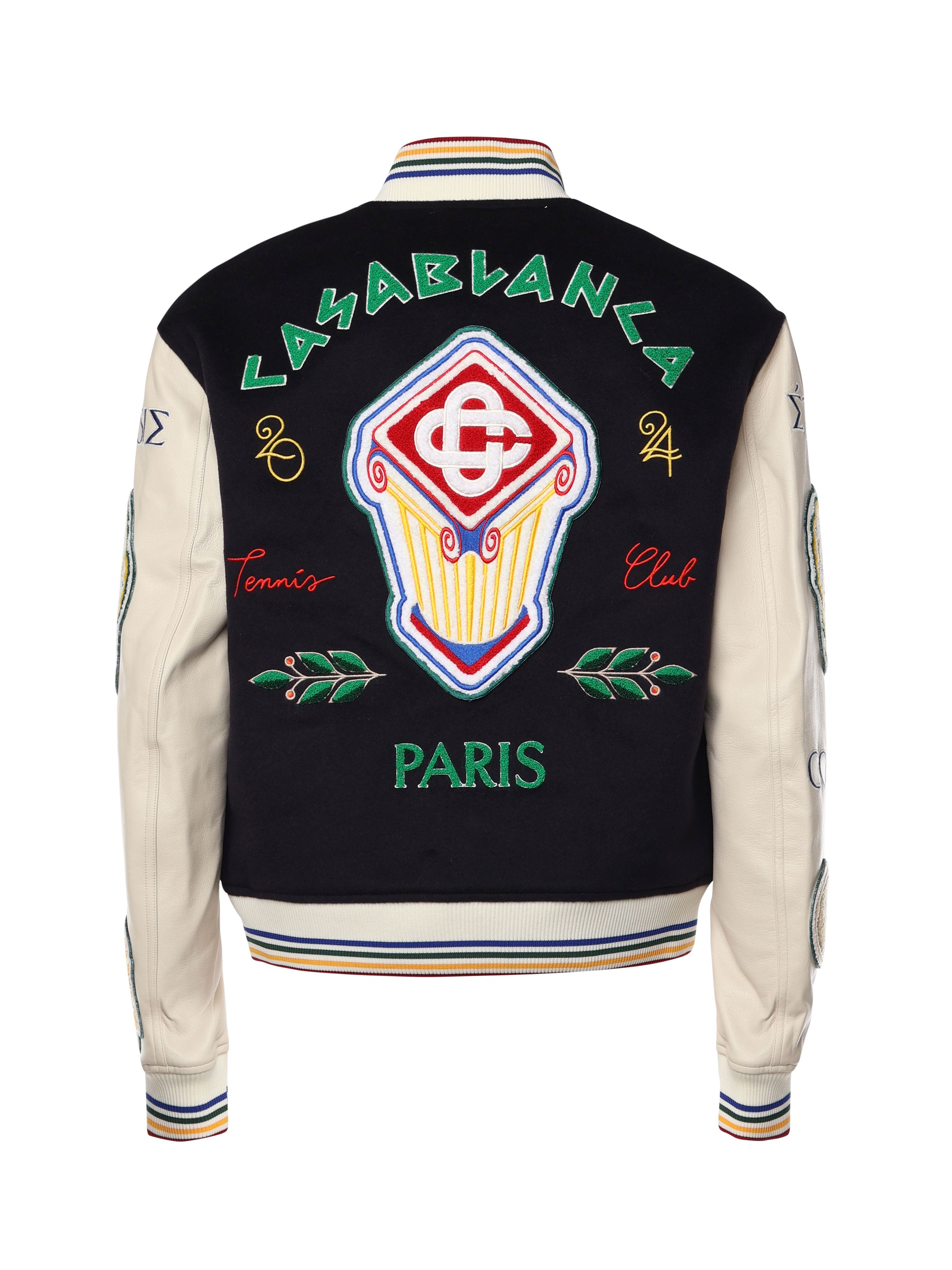 Giubbotto bomber patchwork in ciniglia MF24OT131 01 CASABLANCA 