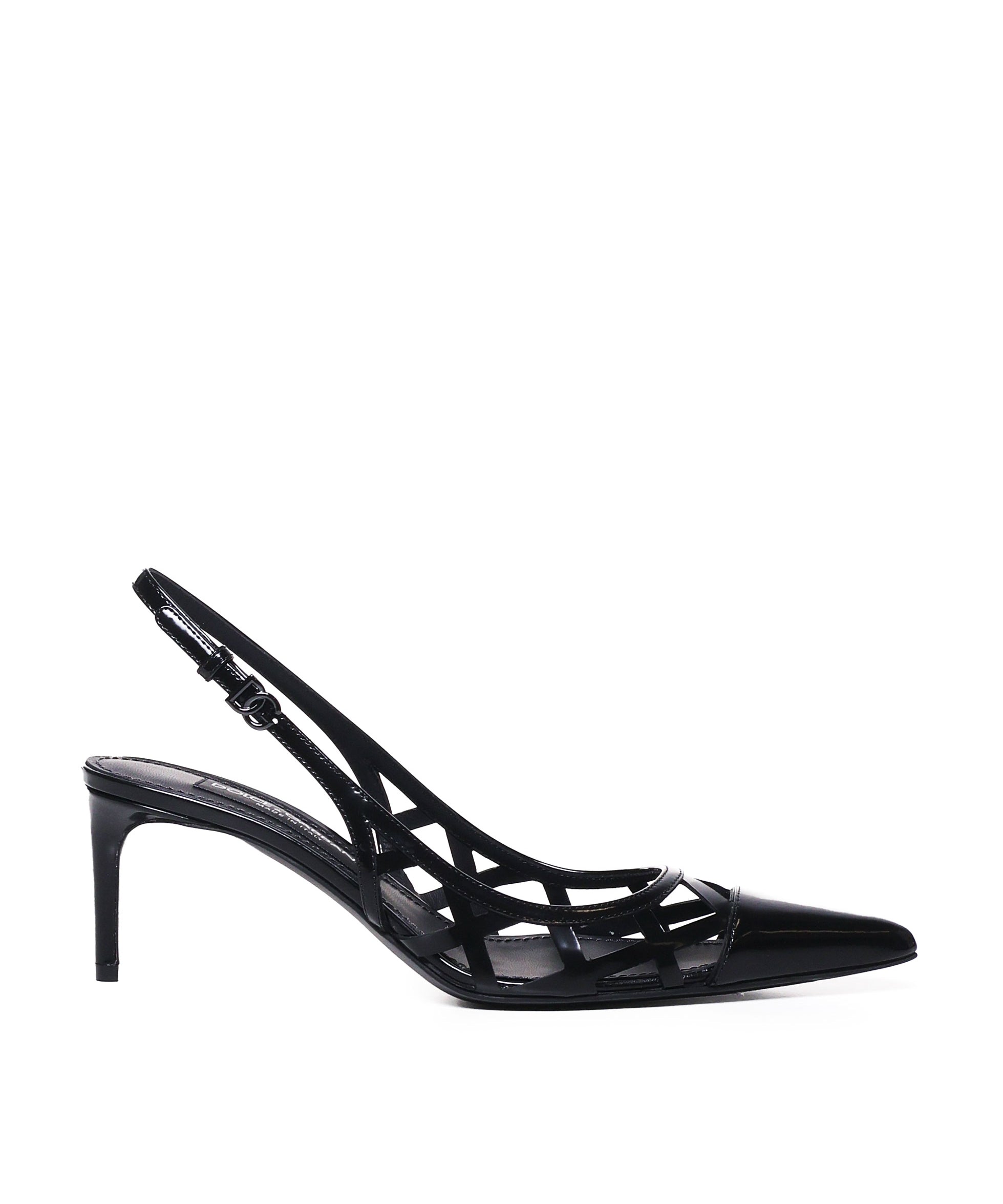 Slingback in pelle di vitello lucida CG0778 A103780999 DOLCE & GABBANA 