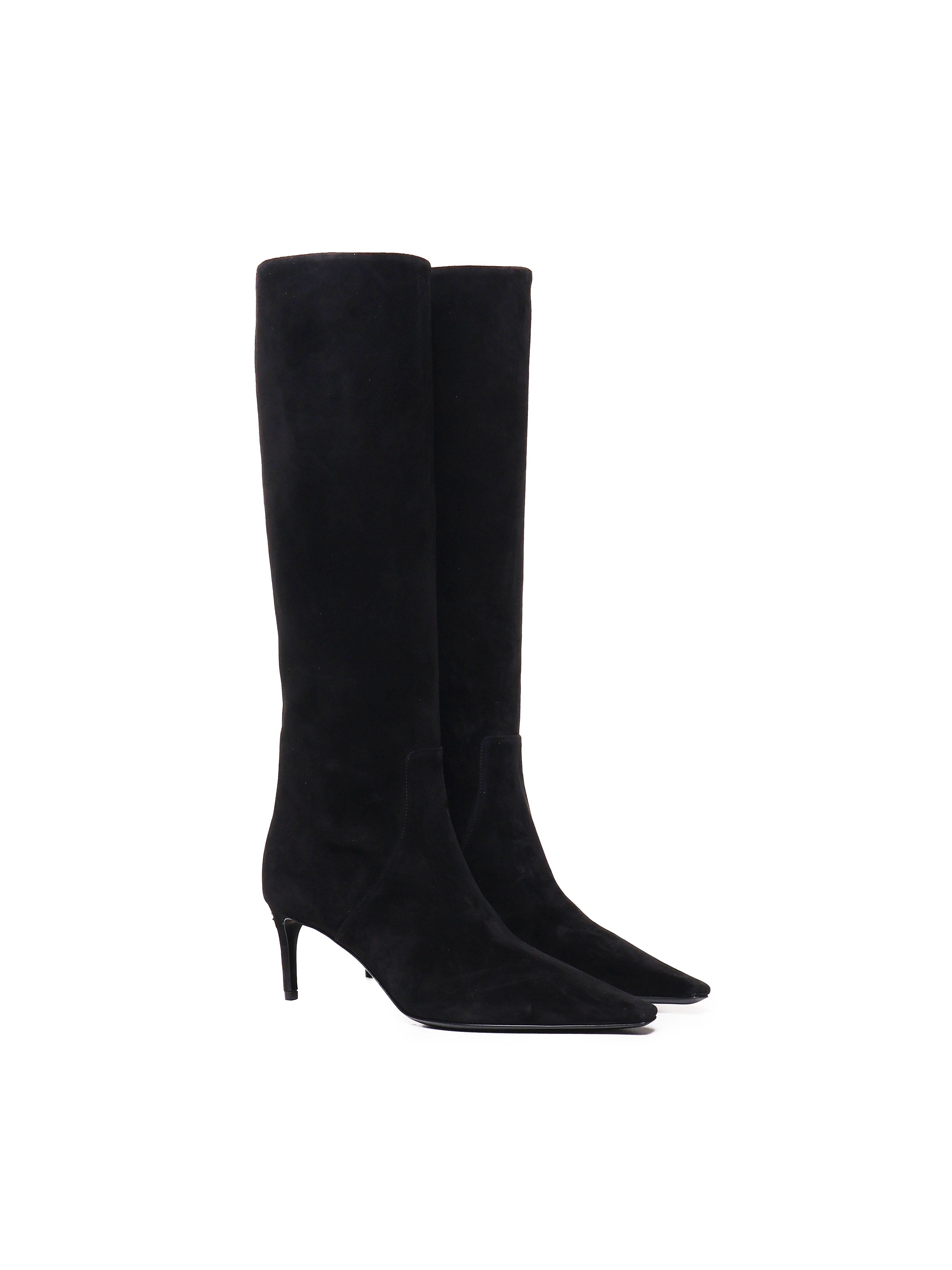 Stivali in suede CU1139 A680780999 DOLCE & GABBANA 