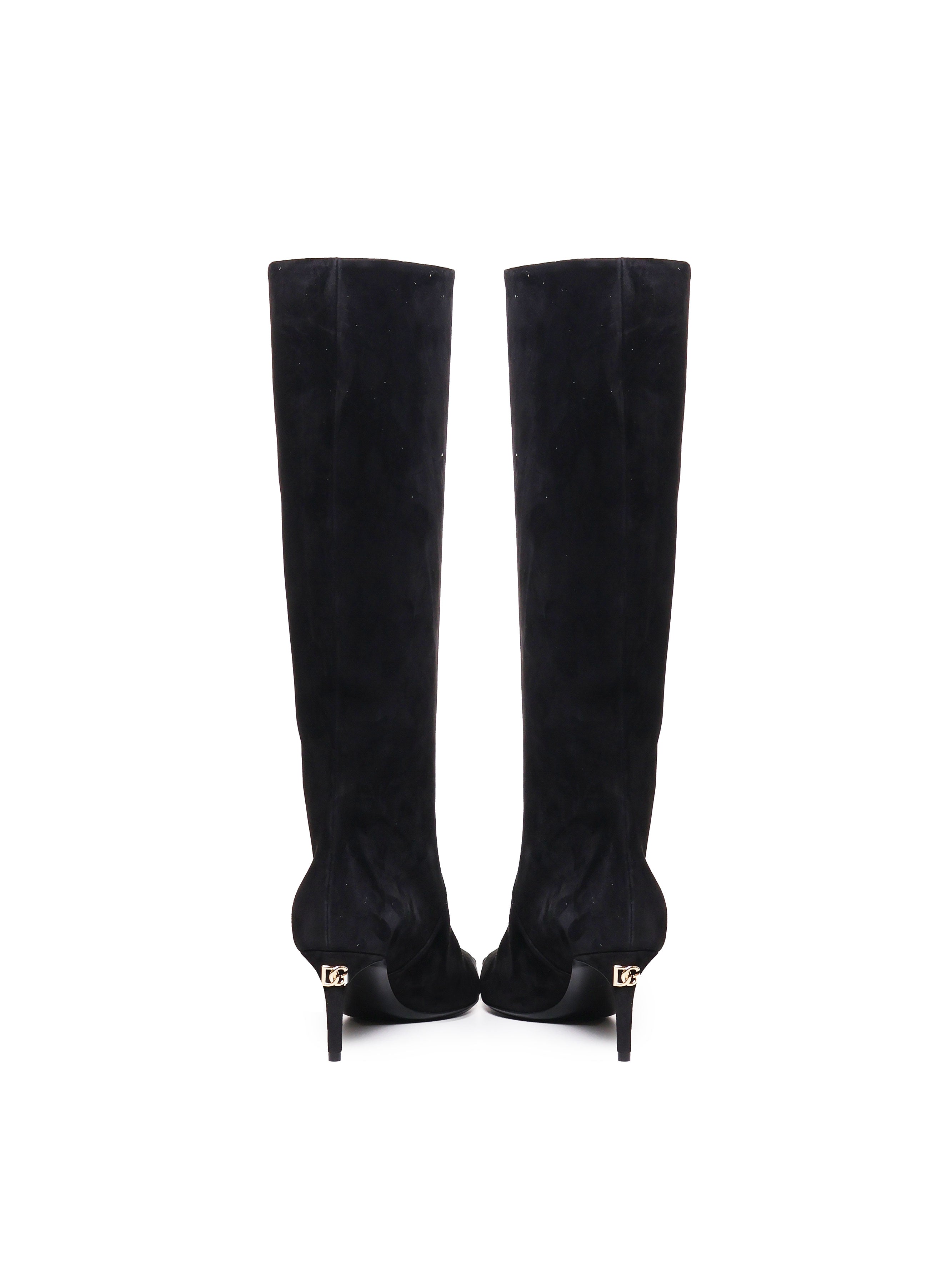 Stivali in suede CU1139 A680780999 DOLCE & GABBANA 