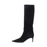 Stivali in suede CU1139 A680780999 DOLCE & GABBANA 