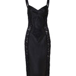 Abito longuette corsetteria in raso e pizzo F6JKZT GDCL9N0000 DOLCE & GABBANA 
