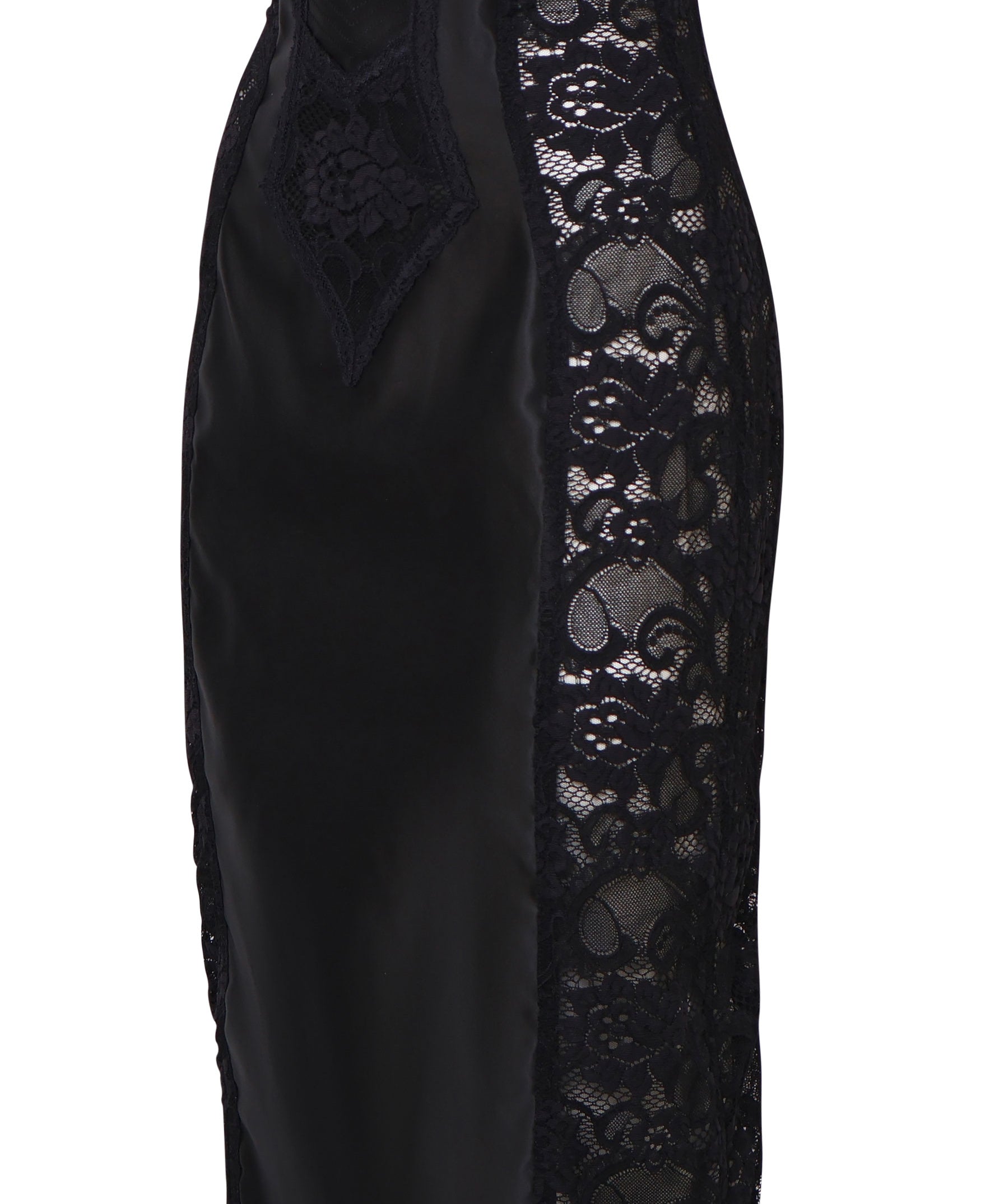 Abito longuette corsetteria in raso e pizzo F6JKZT GDCL9N0000 DOLCE & GABBANA 