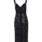 Abito longuette corsetteria in raso e pizzo F6JKZT GDCL9N0000 DOLCE & GABBANA 