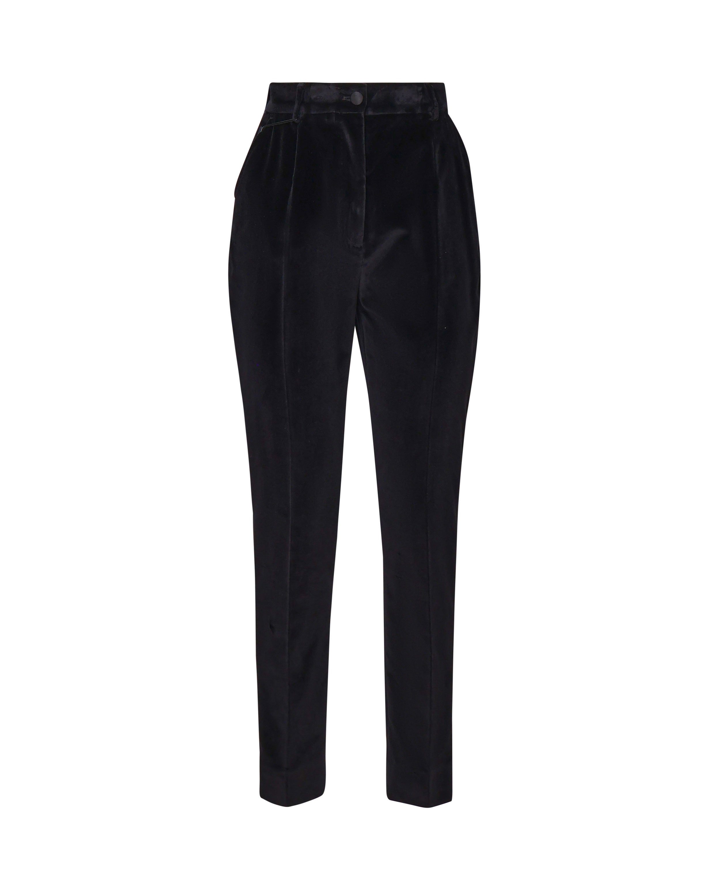 Pantaloni tuxedo sartoriali in velluto di cotone<BR/> FTC71T FUVG7N0000 DOLCE & GABBANA 