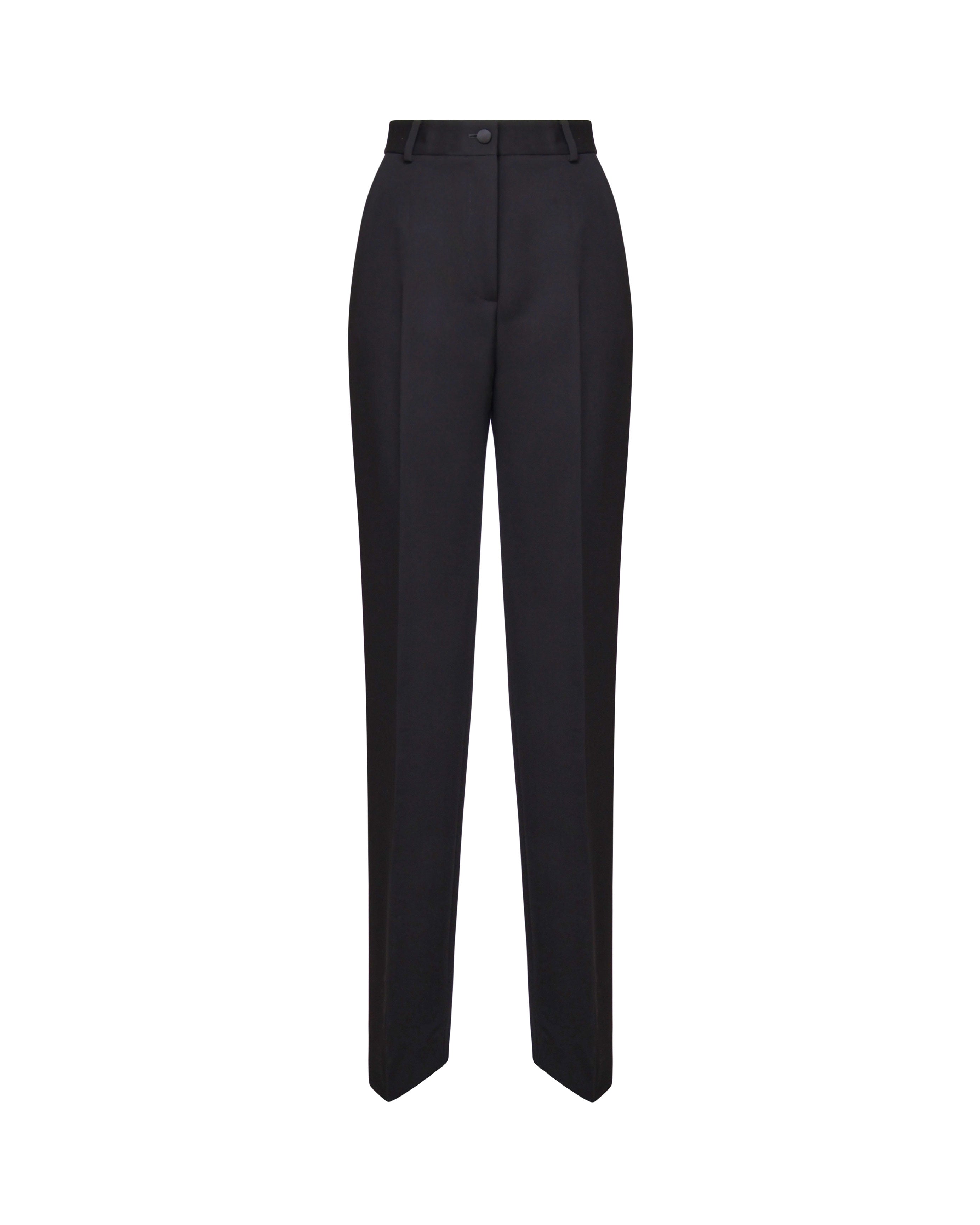 Pantaloni tuxedo in gabardina di lana FTC8ZT FU21EN0000 DOLCE & GABBANA 