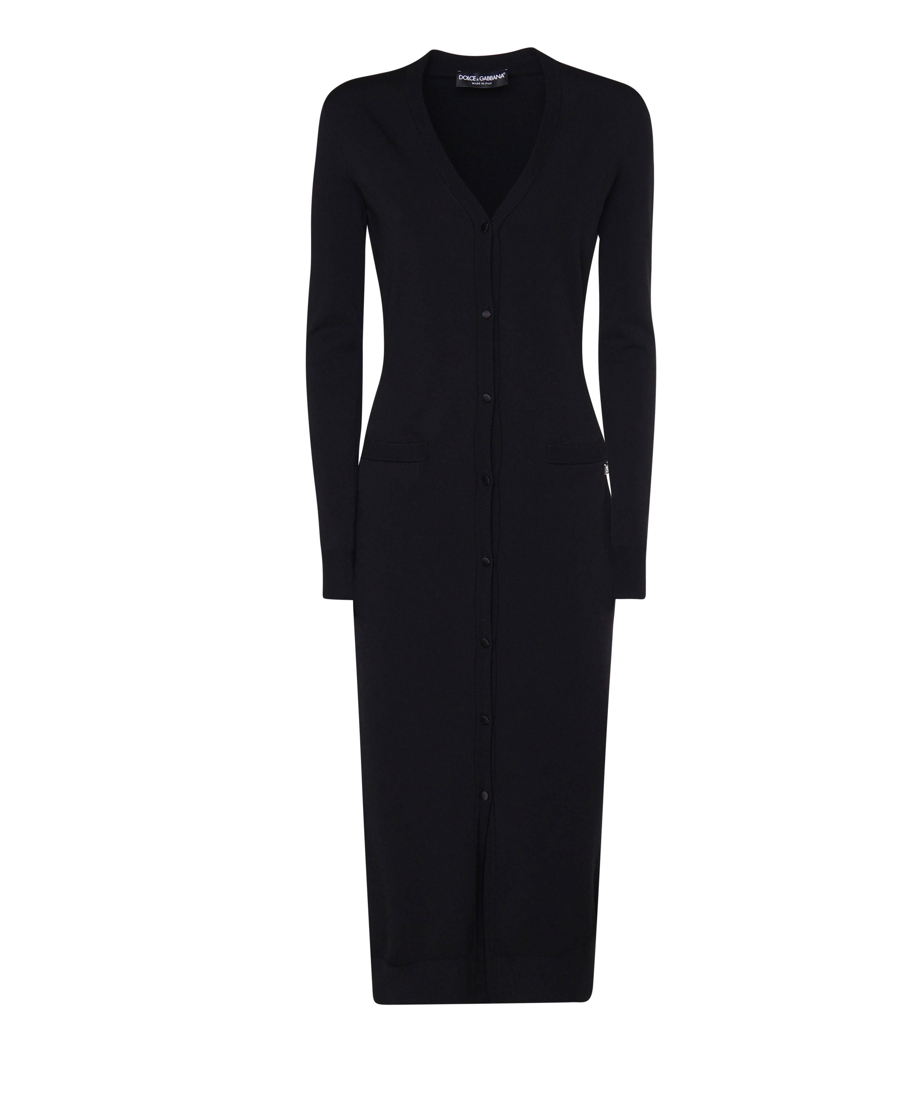 Cardigan lungo in maglia di viscosa stretch FXV29T JFMEVN0000 DOLCE & GABBANA 