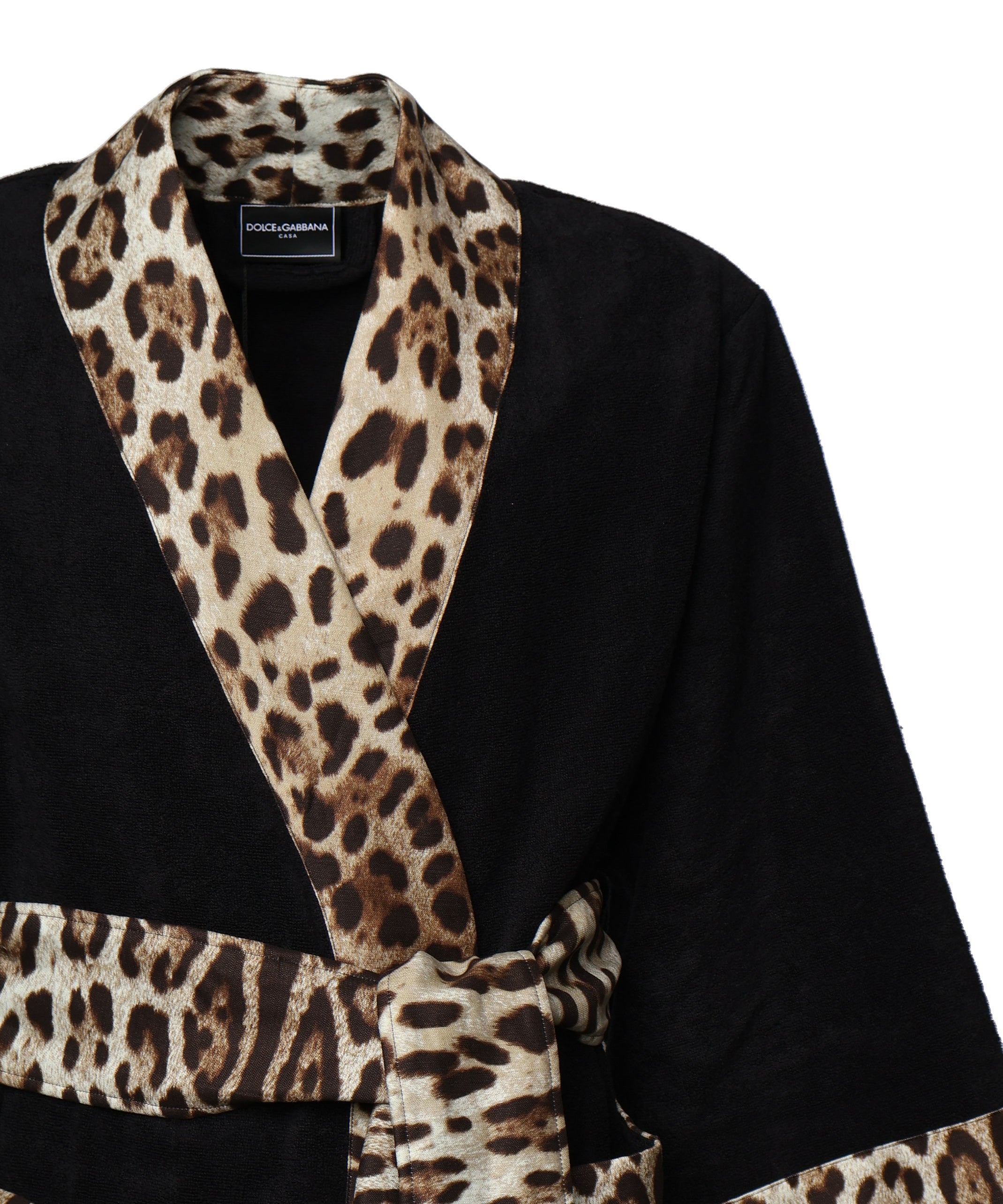 Accappatoio in cotone Leopard<BR/> TCF010 TCAGOUL002 DOLCE & GABBANA HOME 