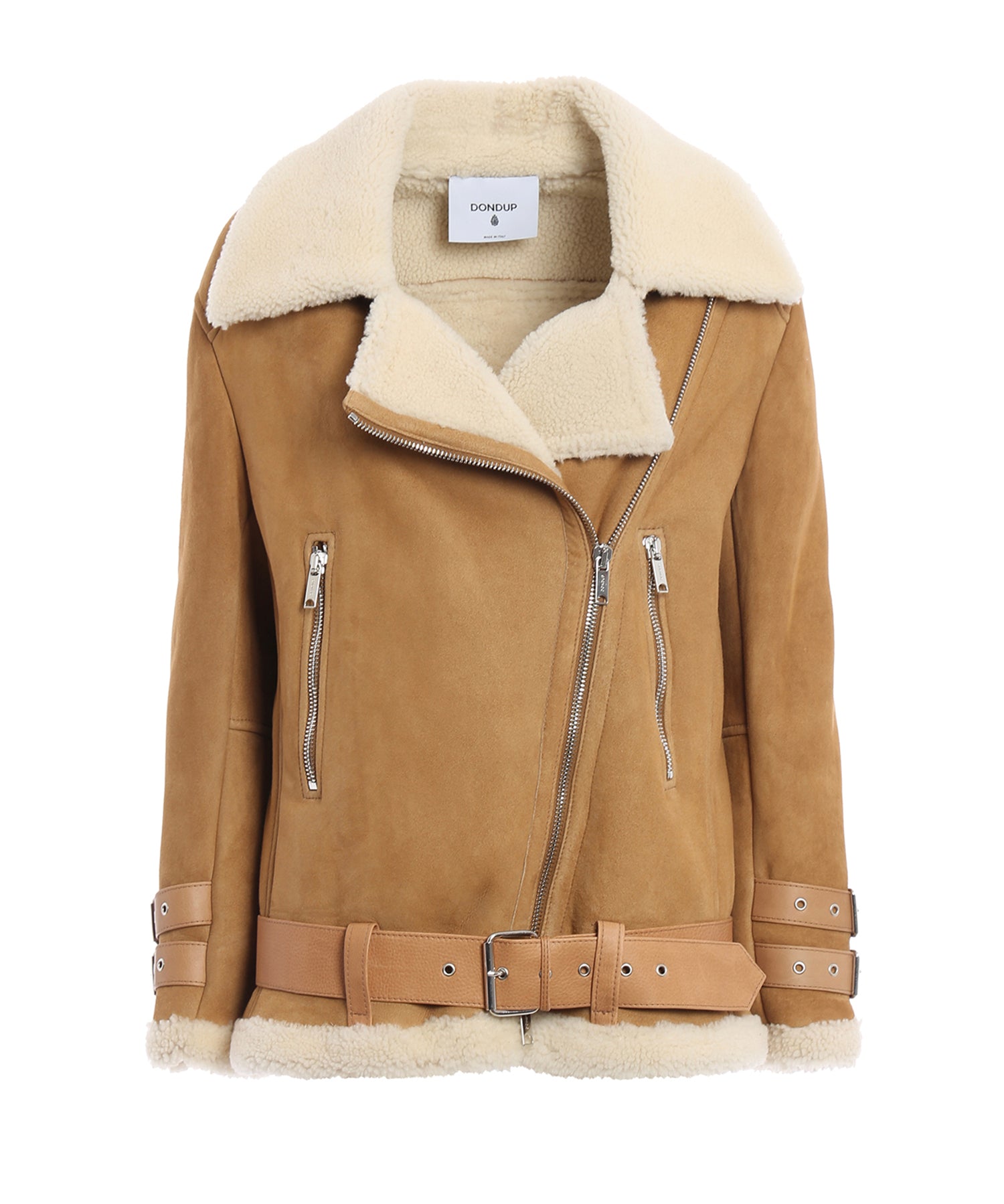 Giacca in suede con shearling DJ648 PL0516DXXX430 DONDUP 