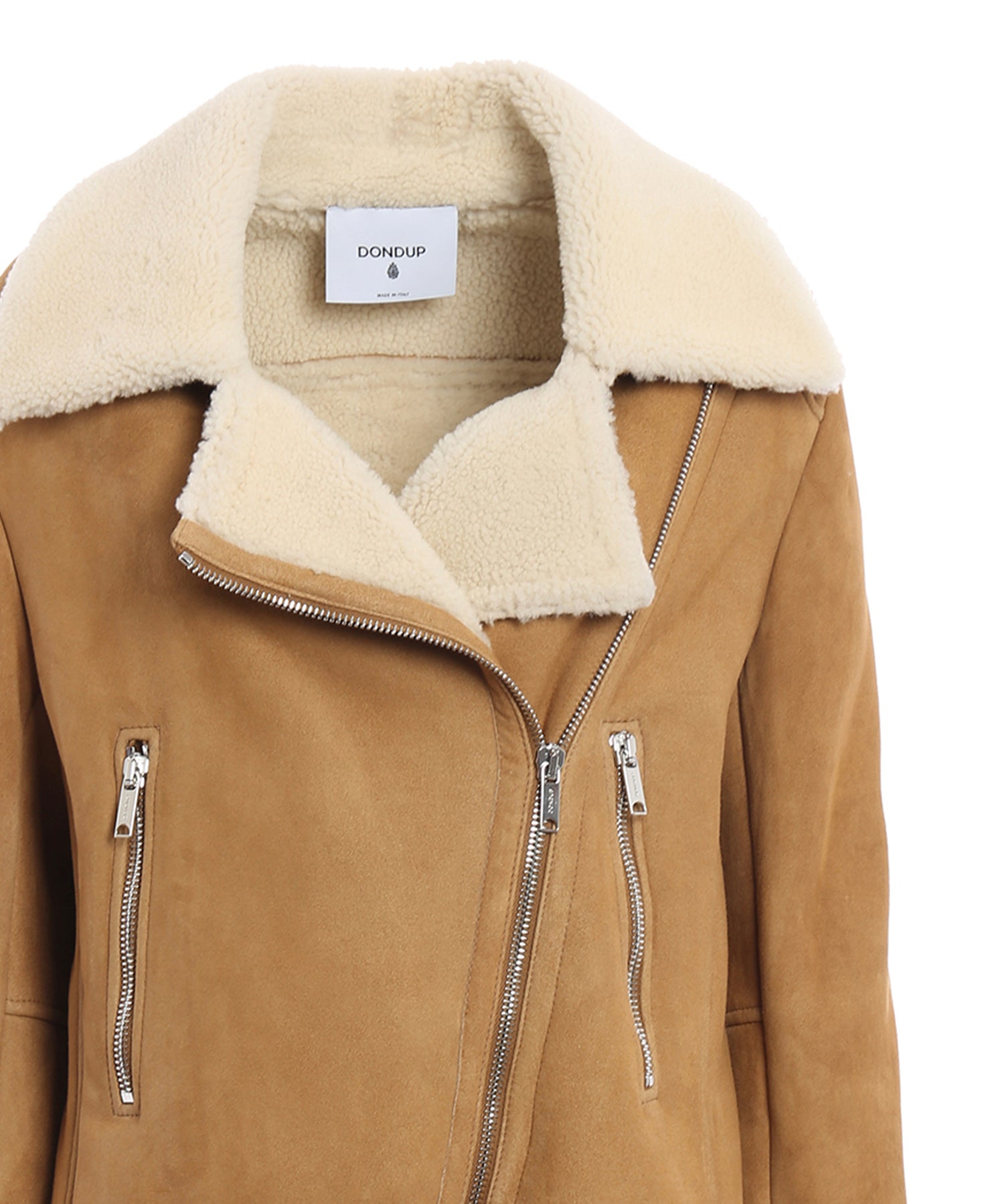 Giacca in suede con shearling DJ648 PL0516DXXX430 DONDUP 
