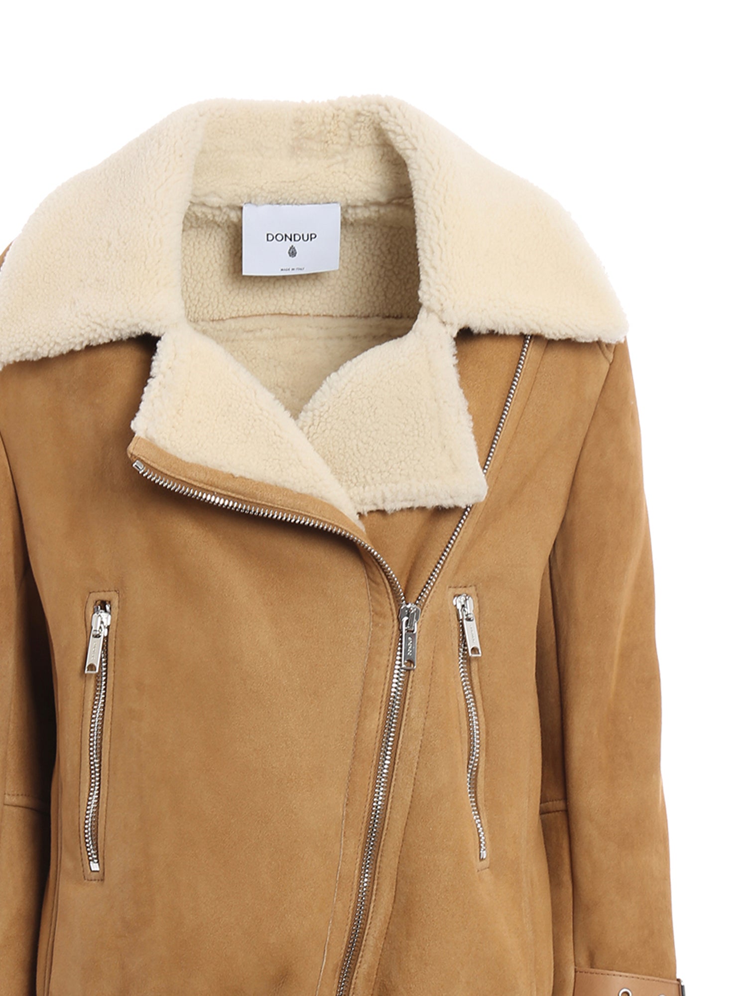 Giacca in suede con shearling DJ648 PL0516DXXX430 DONDUP 