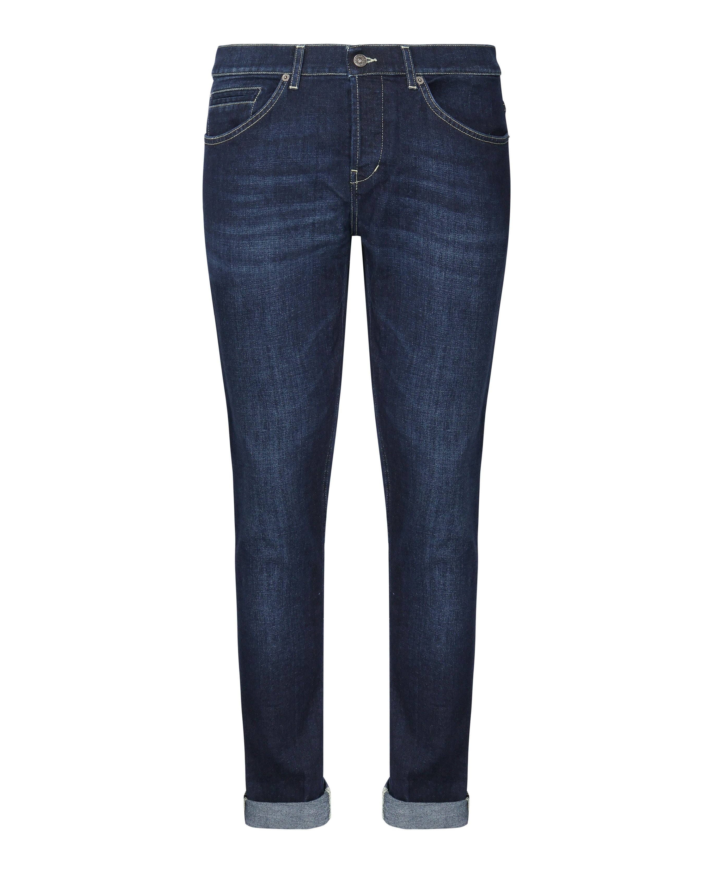 Pantaloni George skinny in cotone e lyocell<BR/> UP232 DS0345UHR2800 DONDUP 