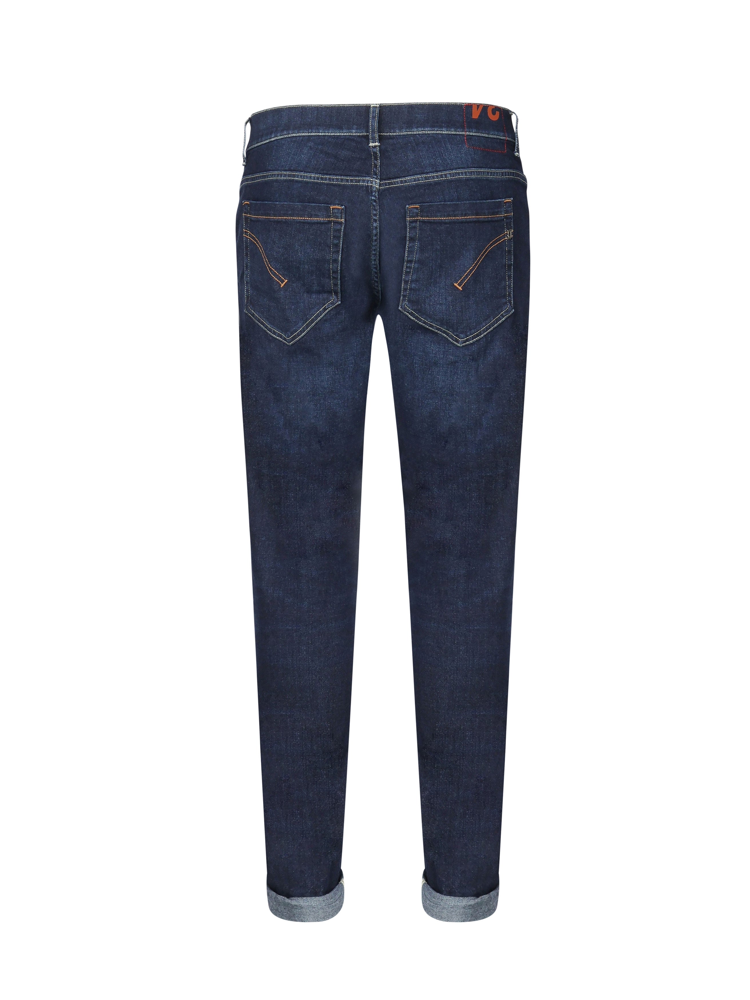 Pantaloni George skinny in cotone e lyocell<BR/> UP232 DS0345UHR2800 DONDUP 