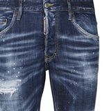 Jeans skater in denim stressed S74LB1556 S30664470 DSQUARED2 