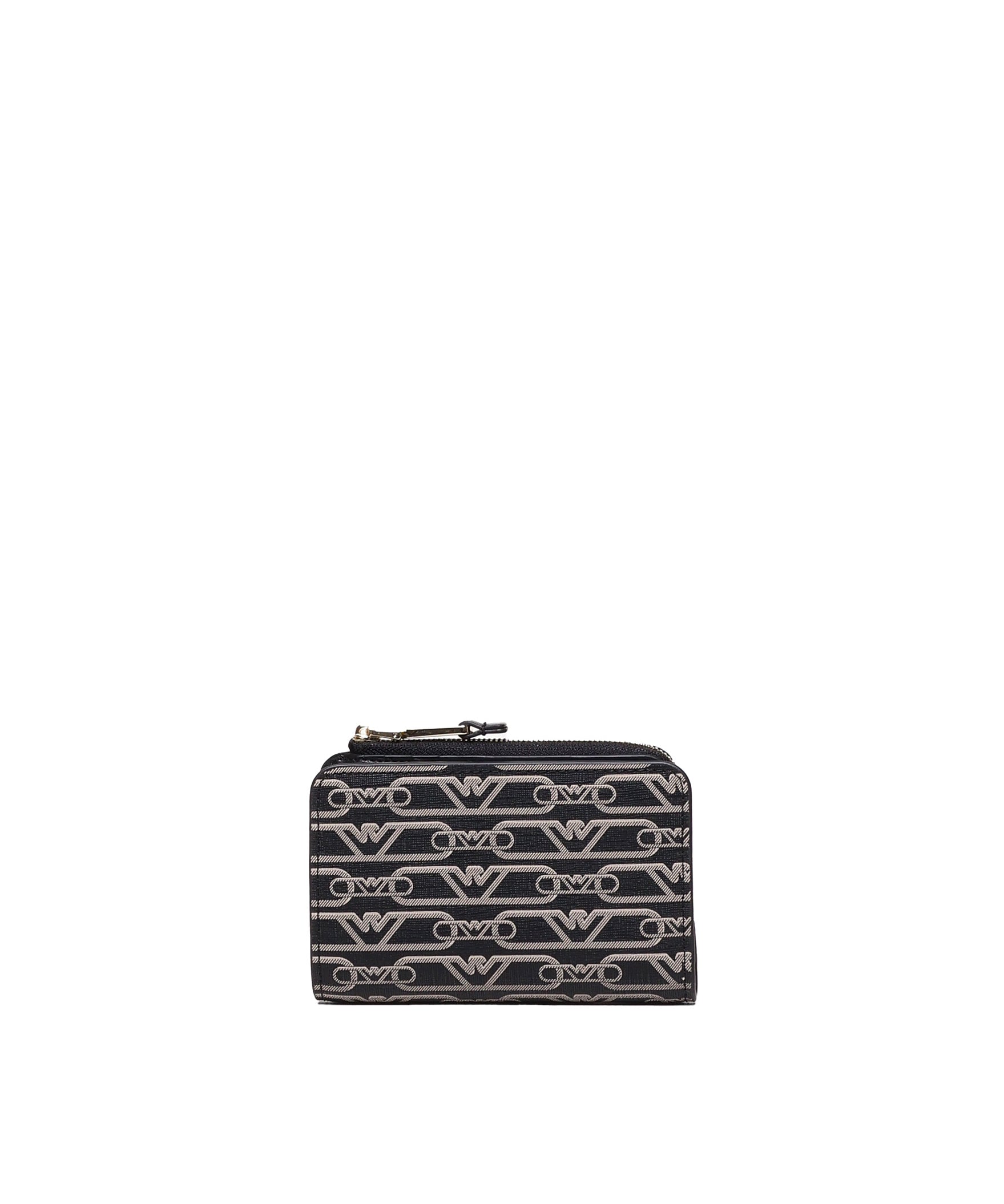 Portafoglio zip around in tessuto con logo jacquard EW000369 AF11951FC033 EMPORIO ARMANI 