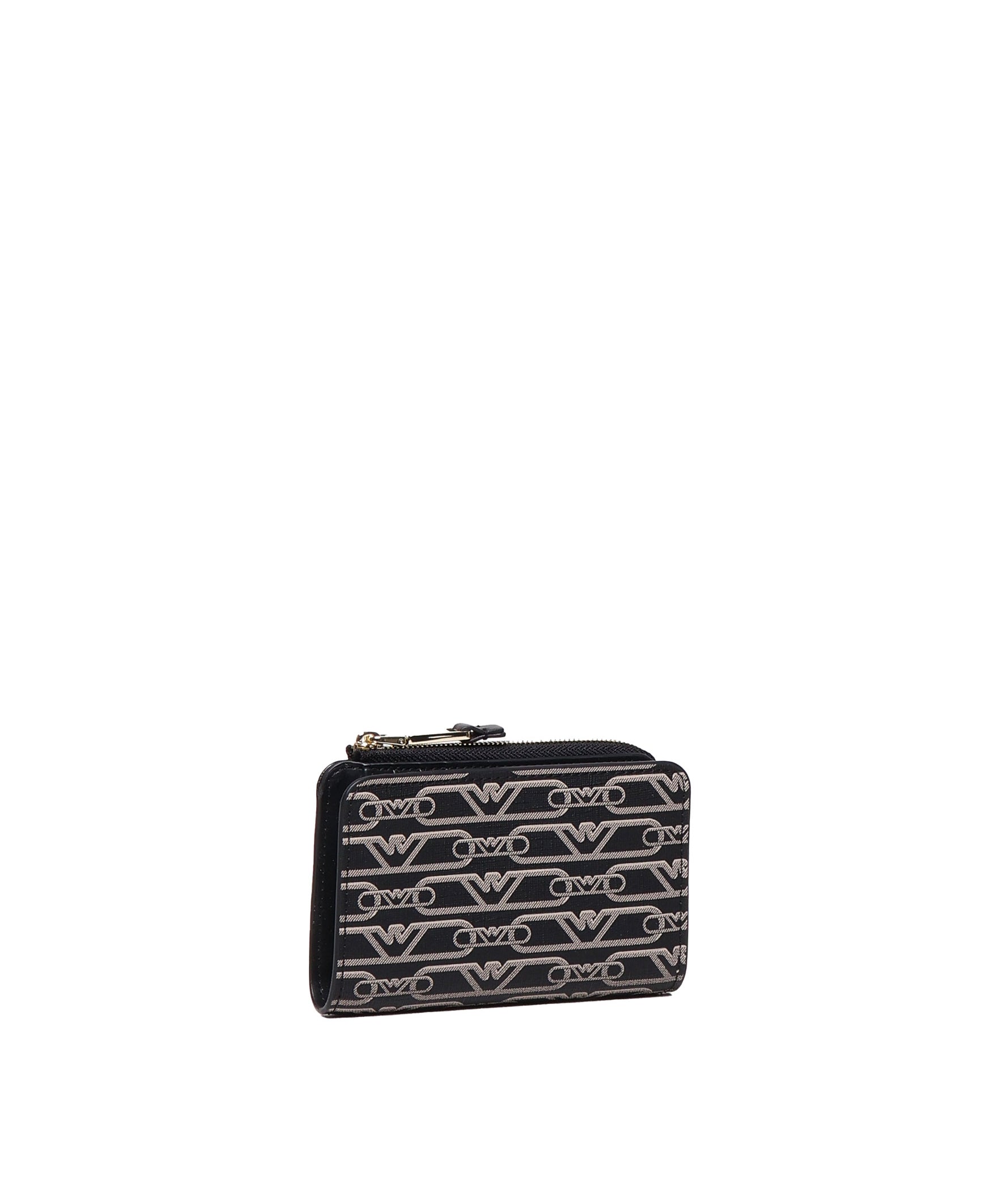 Portafoglio zip around in tessuto con logo jacquard EW000369 AF11951FC033 EMPORIO ARMANI 