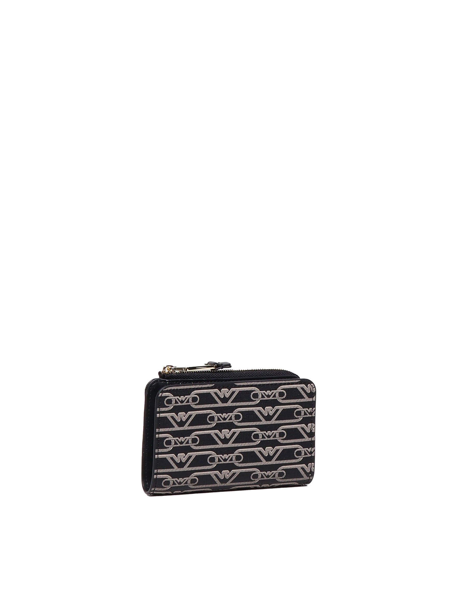 Portafoglio zip around in tessuto con logo jacquard EW000369 AF11951FC033 EMPORIO ARMANI 