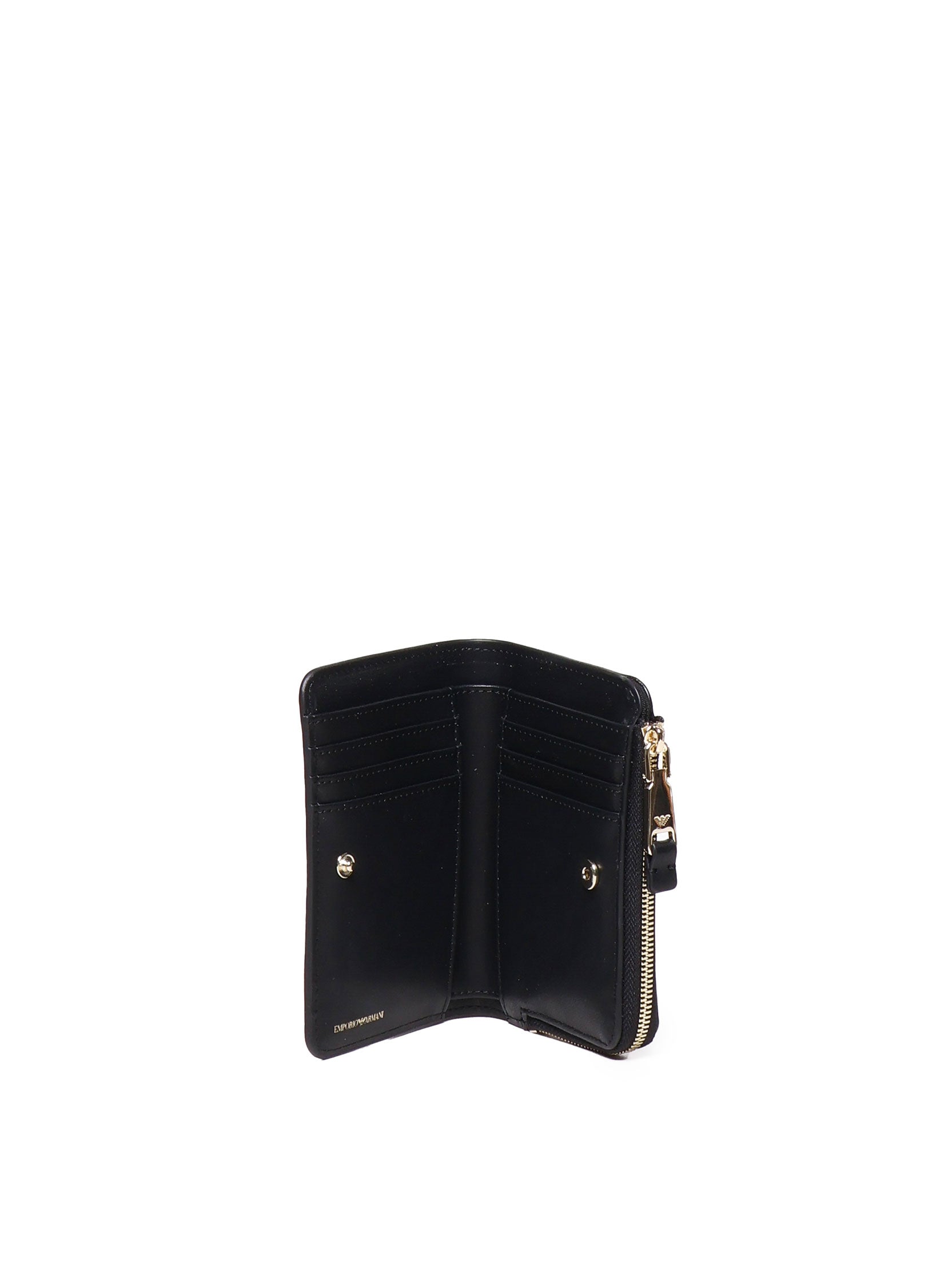 Portafoglio zip around in tessuto con logo jacquard EW000369 AF11951FC033 EMPORIO ARMANI 