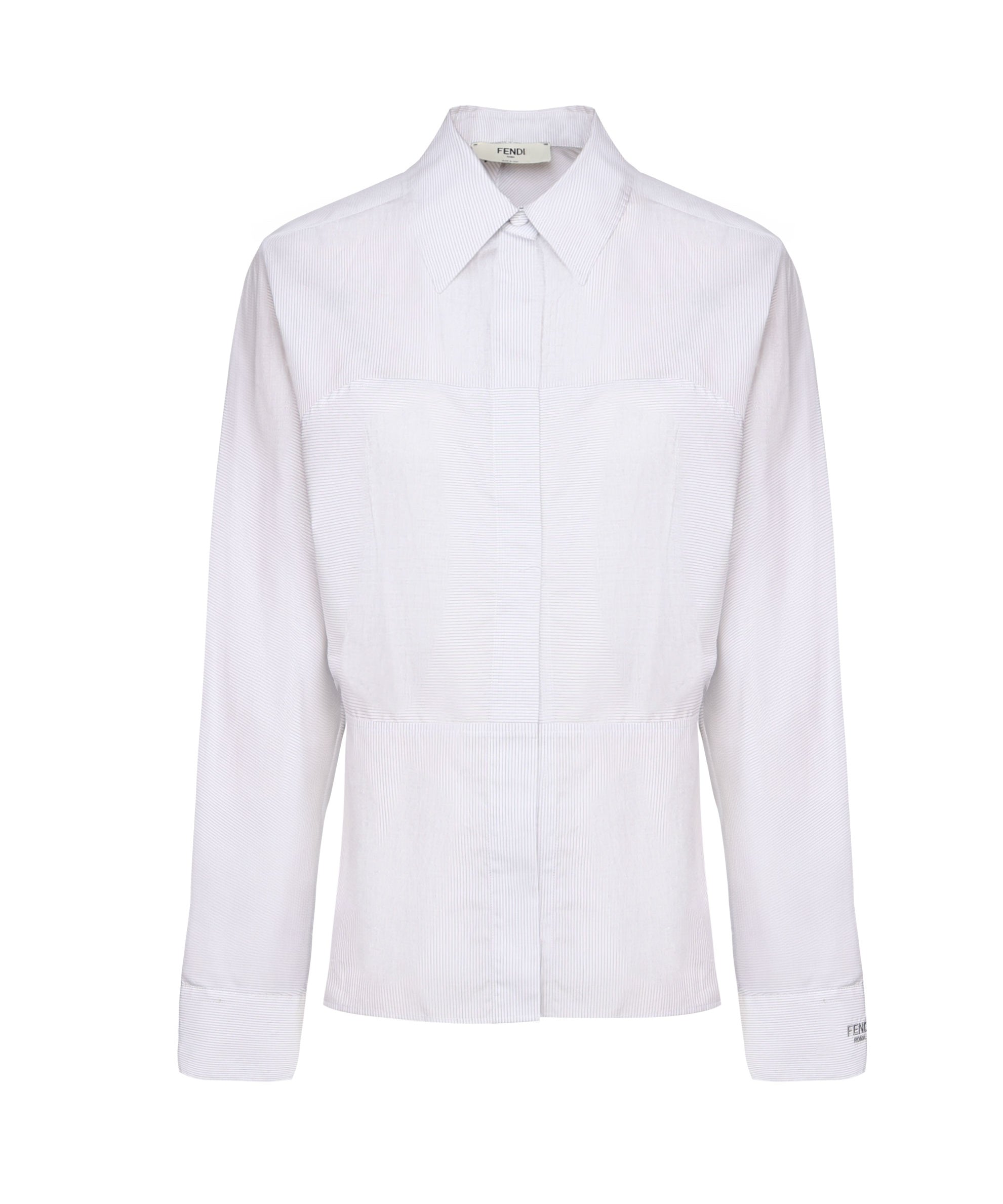 Camicia in cotone con vita accostata FS8204 AWZXF0ZNM FENDI 