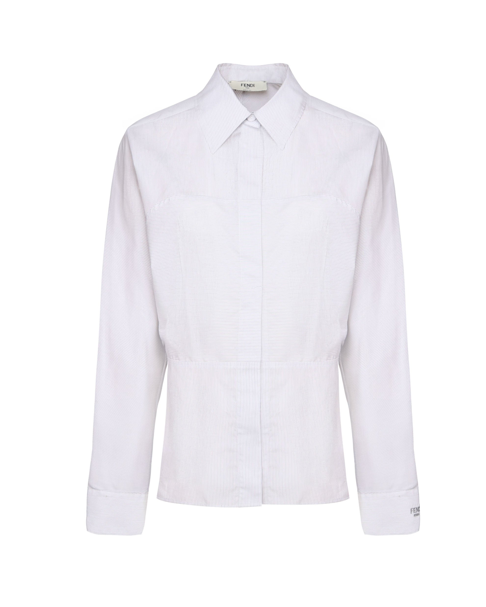 Camicia in cotone con vita accostata FS8204 AWZXF0ZNM FENDI 