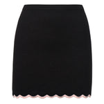 Donella Knit Mini Skirt KB0007 BLACK FOR LOVE & LEMONS 