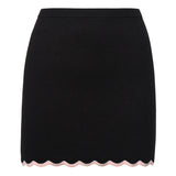 Donella Knit Mini Skirt KB0007 BLACK FOR LOVE & LEMONS 