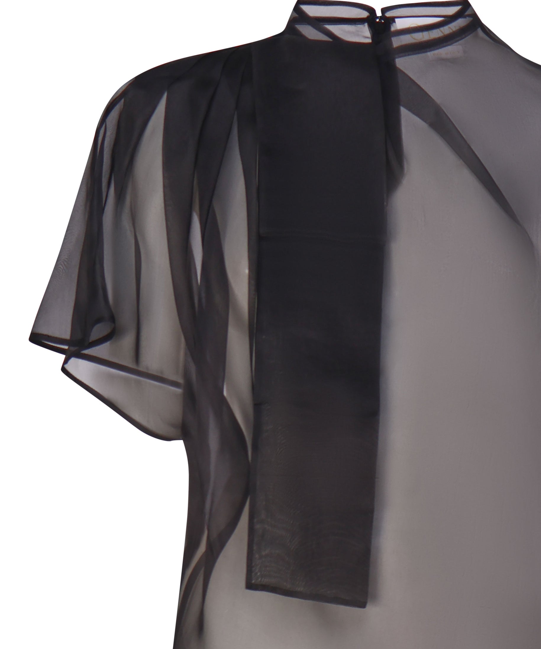 Top asimmetrico in seta 77AJM670 N0193899 GENNY 