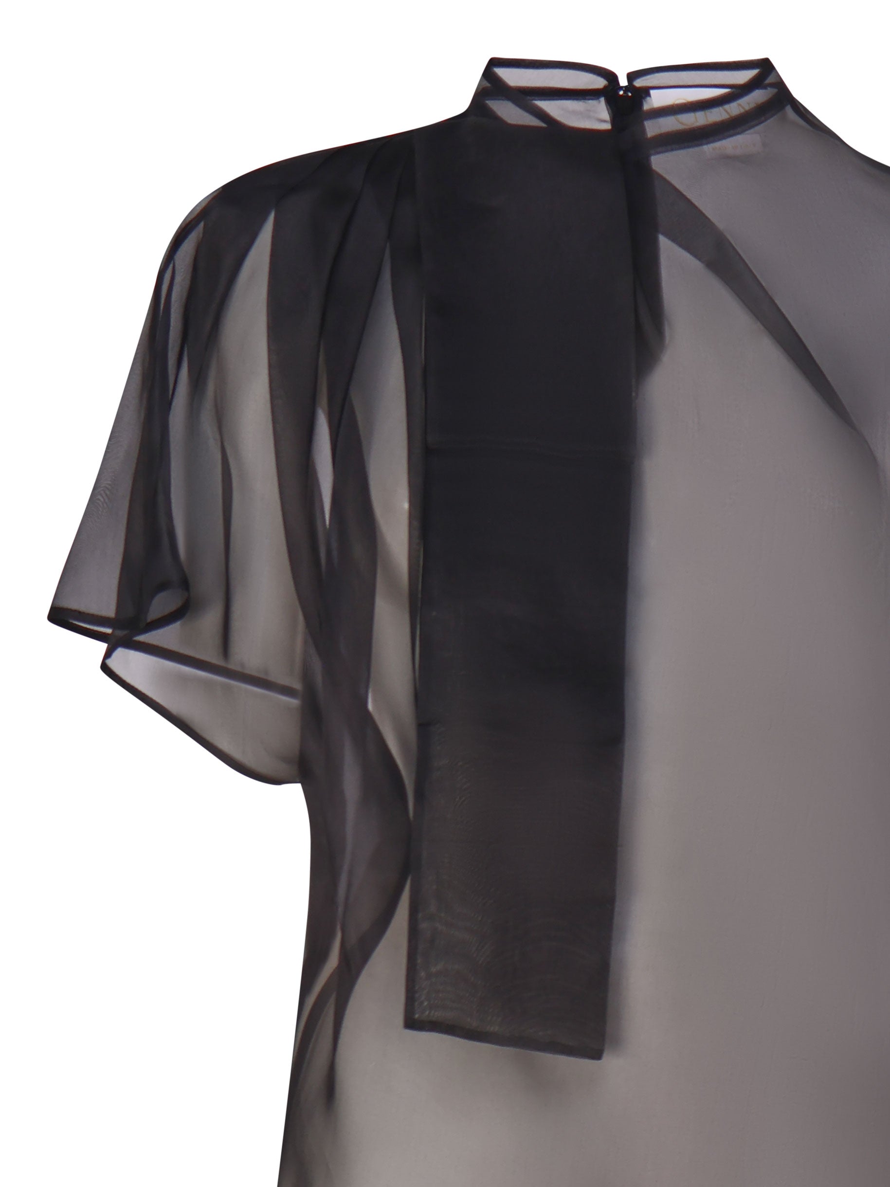 Top asimmetrico in seta 77AJM670 N0193899 GENNY 