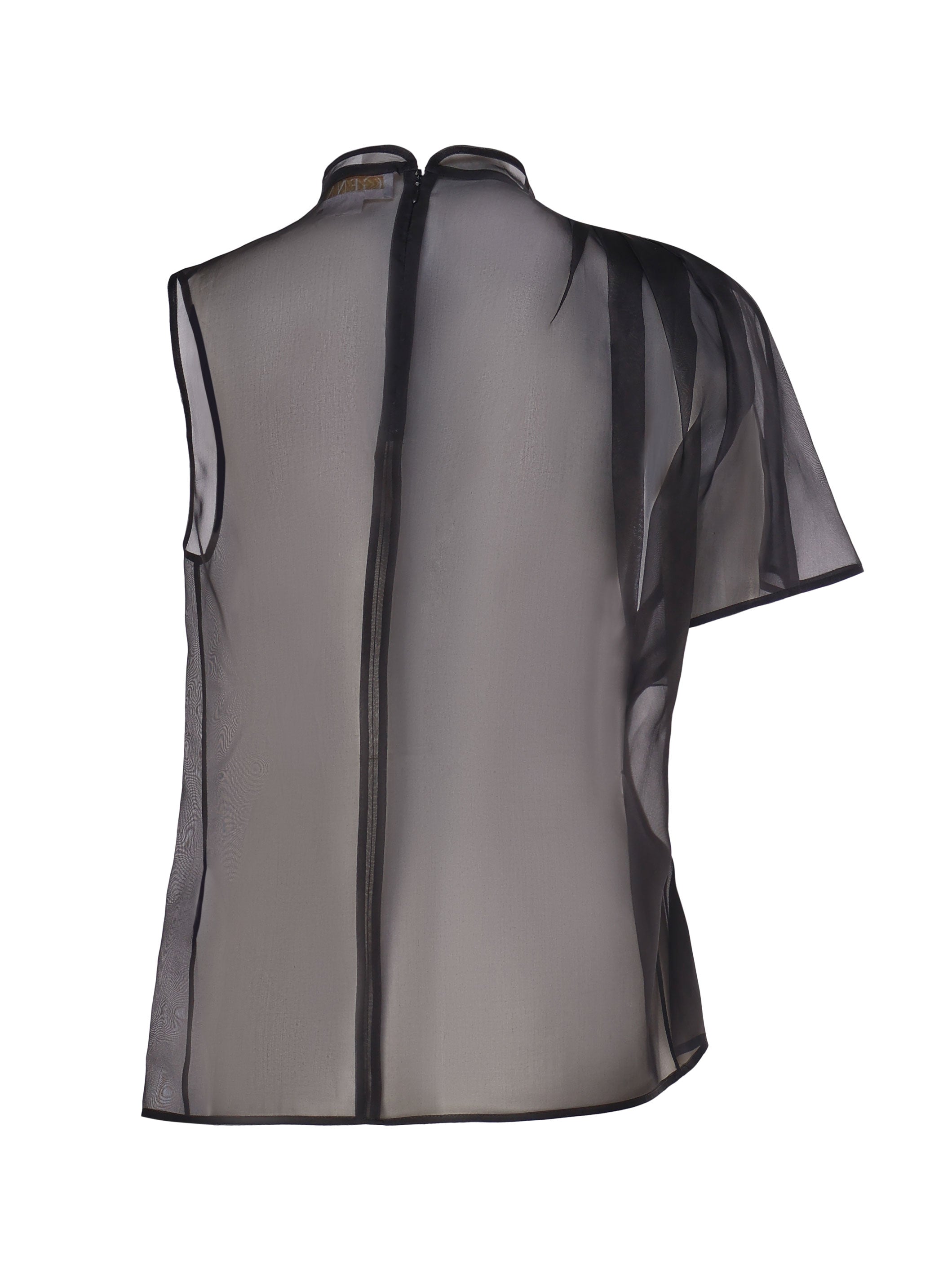 Top asimmetrico in seta 77AJM670 N0193899 GENNY 