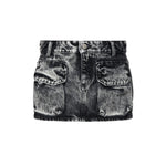 Minigonna effetto aged in denim di cotone GIO 8020 ICON DENIM 