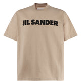T-shirt in jersey di cotone con logo stampato J21GC0001 J20215236 JIL SANDER 