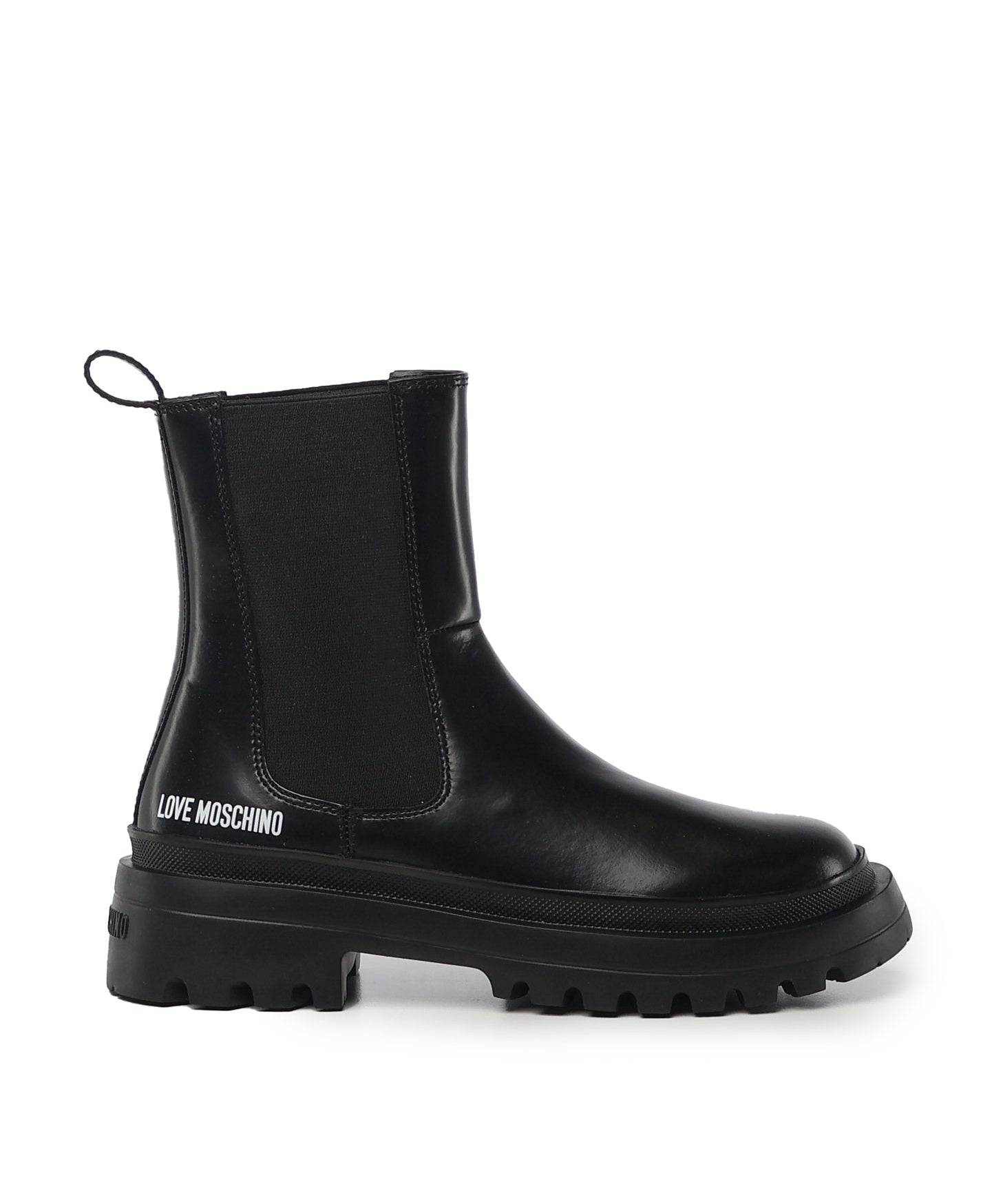 Stivaletti in vitello e lycra JA21035G0LJD0 000 LOVE MOSCHINO 