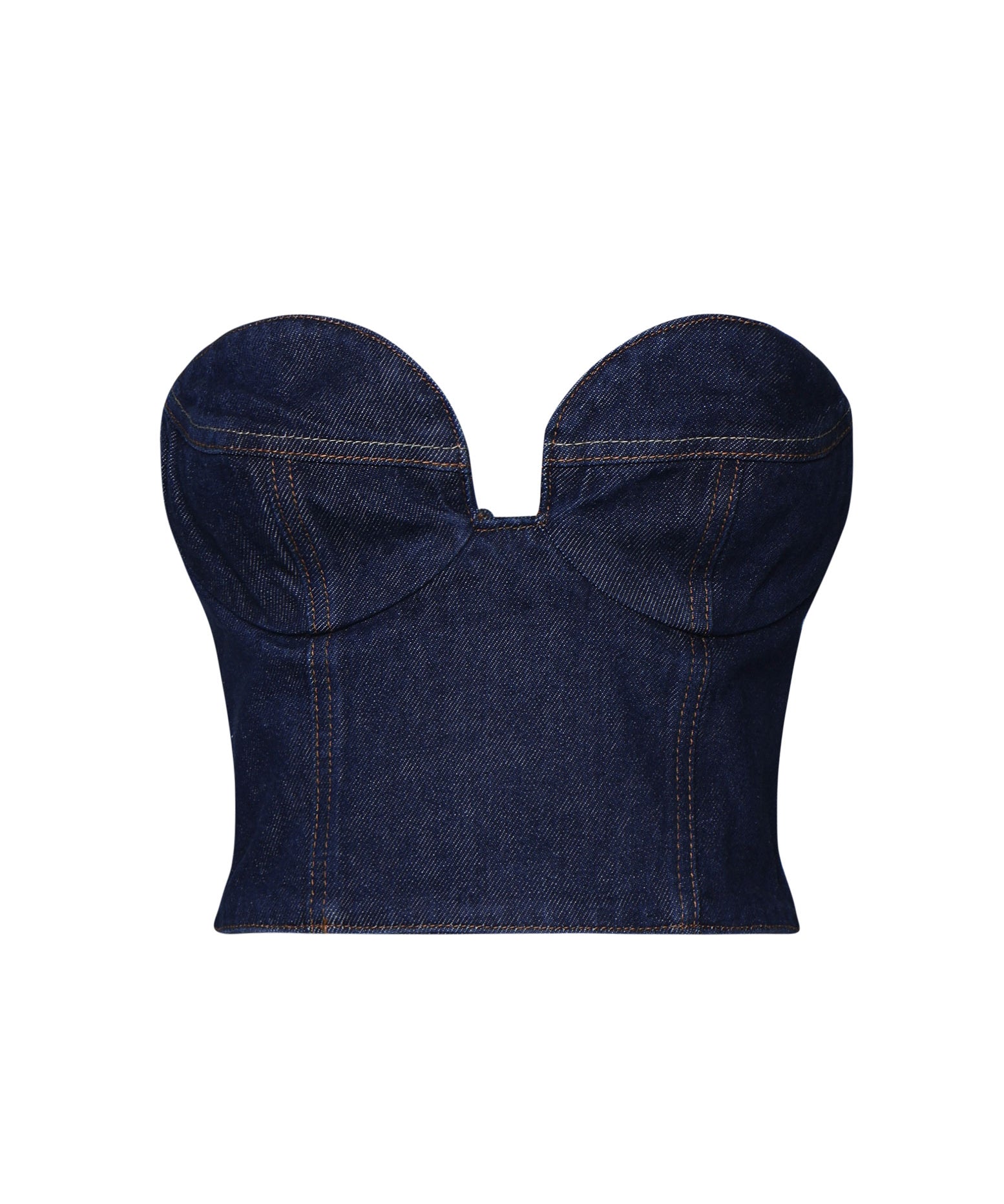 Top a cuore in denim 104722000 NAVY MAGDA BUTRYM 