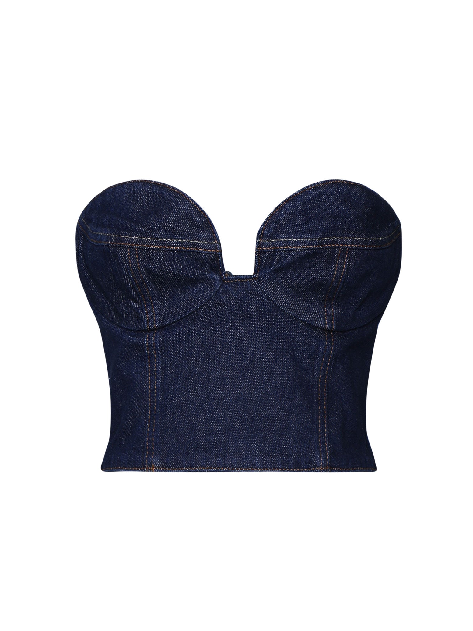 Top a cuore in denim 104722000 NAVY MAGDA BUTRYM 