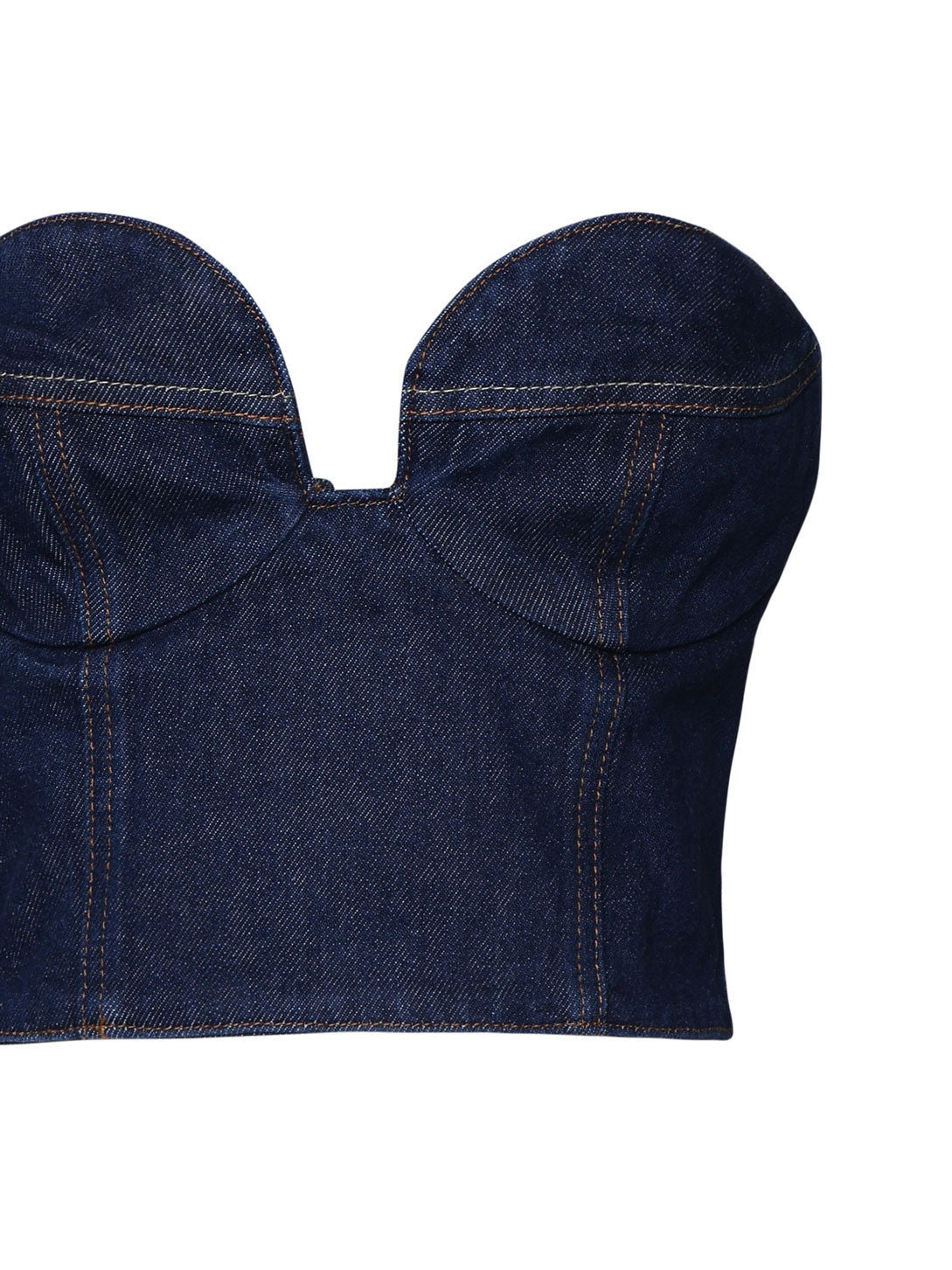 Top a cuore in denim 104722000 NAVY MAGDA BUTRYM 