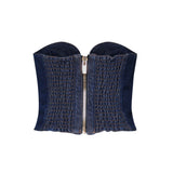 Top a cuore in denim 104722000 NAVY MAGDA BUTRYM 