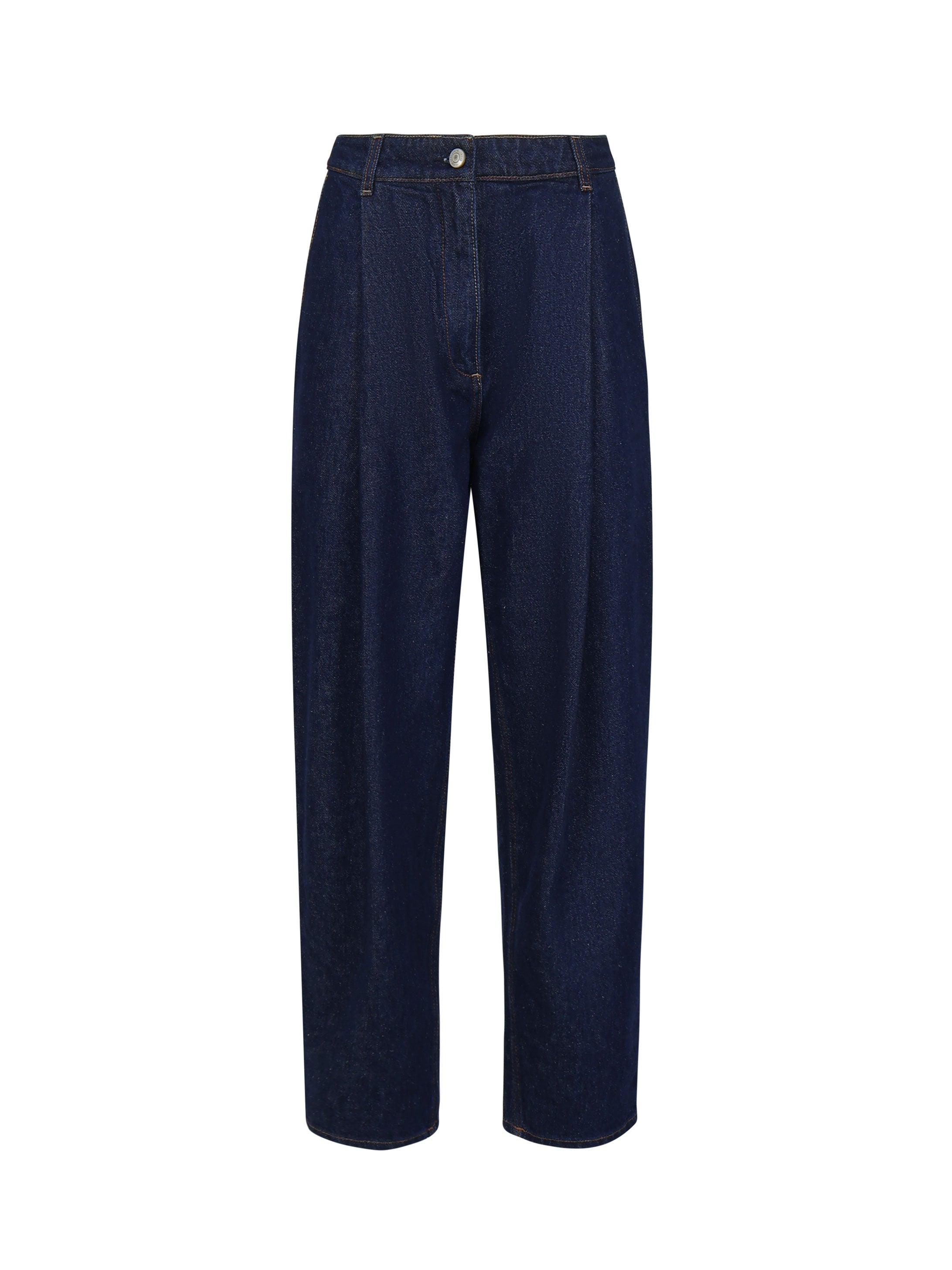 Pantaloni in denim di cotone 130720440 NAVY MAGDA BUTRYM 