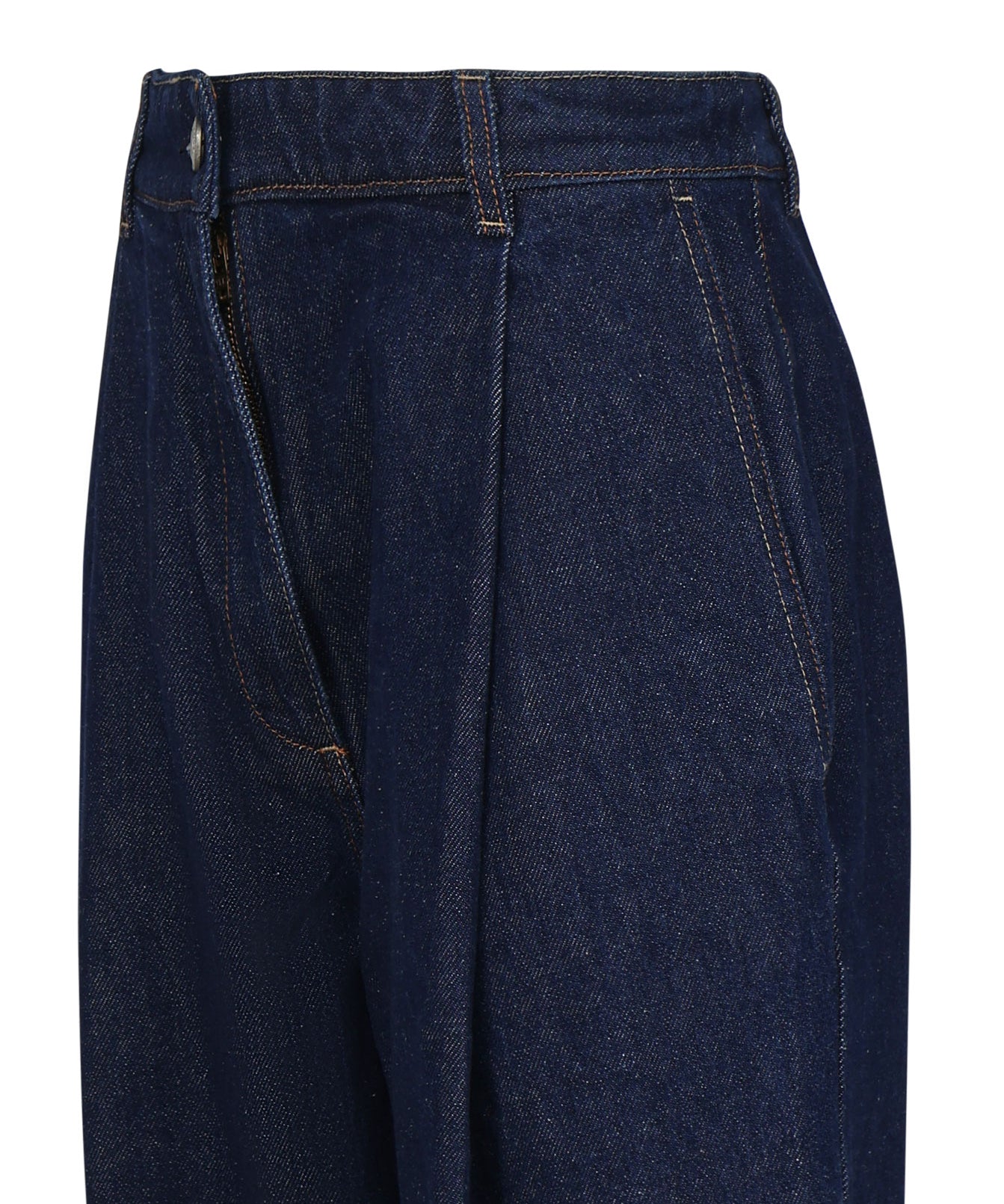 Pantaloni in denim di cotone 130720440 NAVY MAGDA BUTRYM 