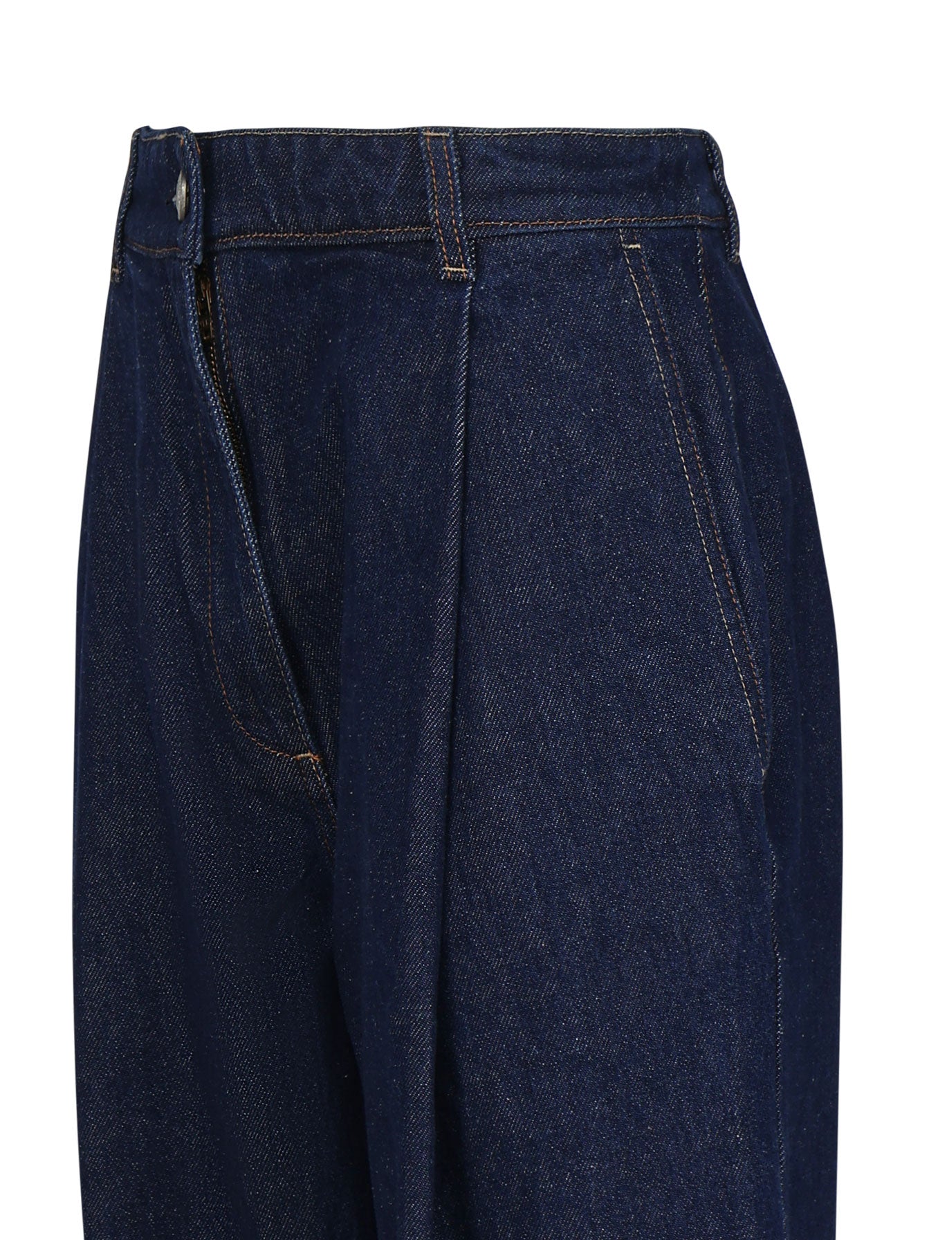 Pantaloni in denim di cotone 130720440 NAVY MAGDA BUTRYM 