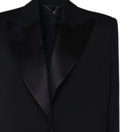 Blazer con rever in satin 1457208001 BLACK MAGDA BUTRYM 