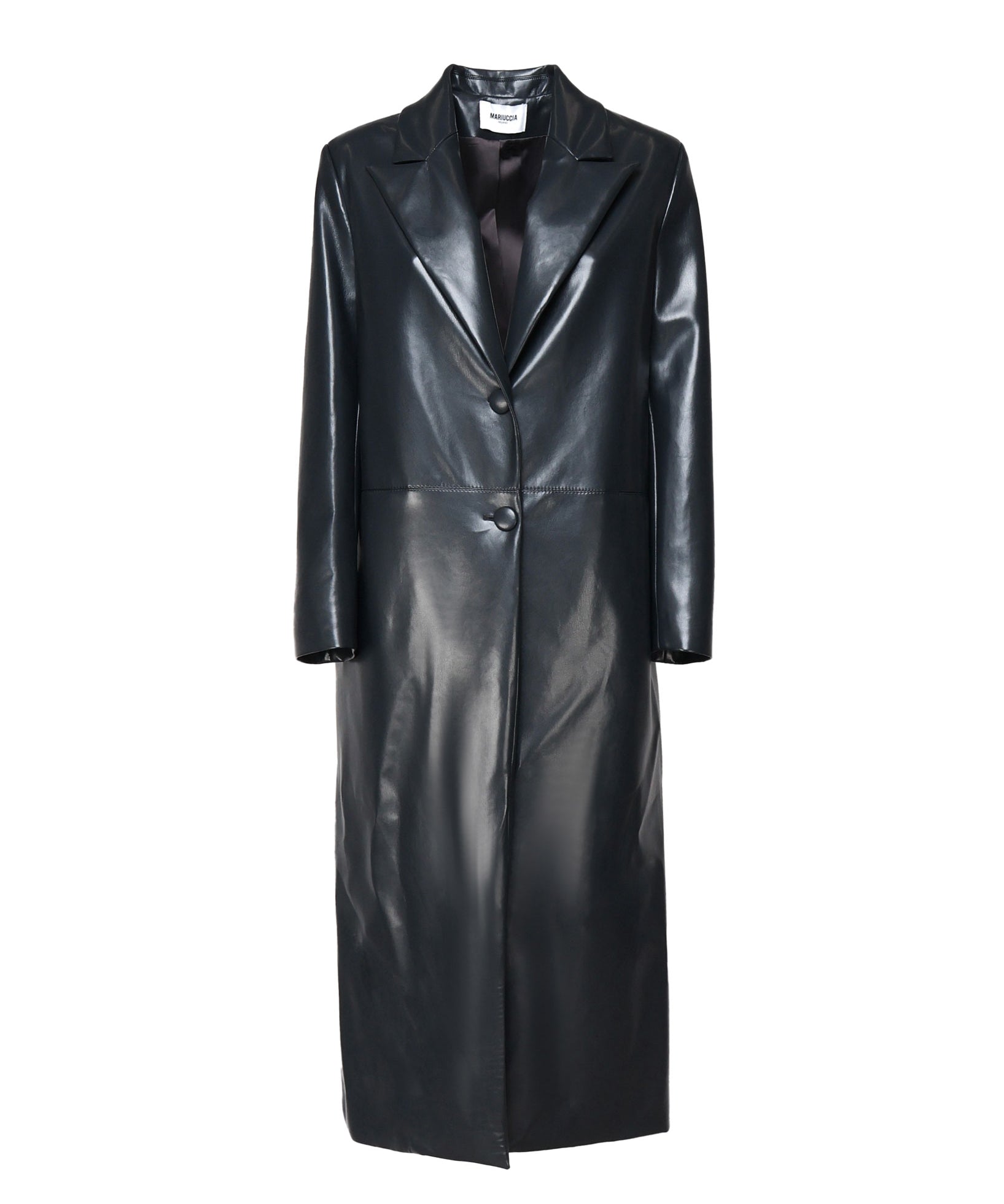 Long coat in ecopelle MMD4157 GRIGIO MARIUCCIA Milano 
