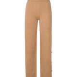 Pantaloni in maglia con bottoni decorativi in oro MMDMA4060 CAMMELLO MARIUCCIA Milano 