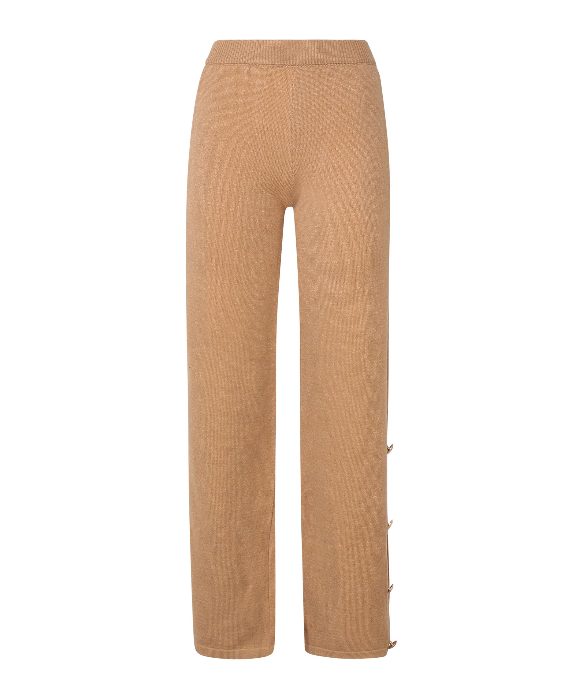 Pantaloni in maglia con bottoni decorativi in oro MMDMA4060 CAMMELLO MARIUCCIA Milano 