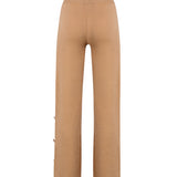 Pantaloni in maglia con bottoni decorativi in oro MMDMA4060 CAMMELLO MARIUCCIA Milano 