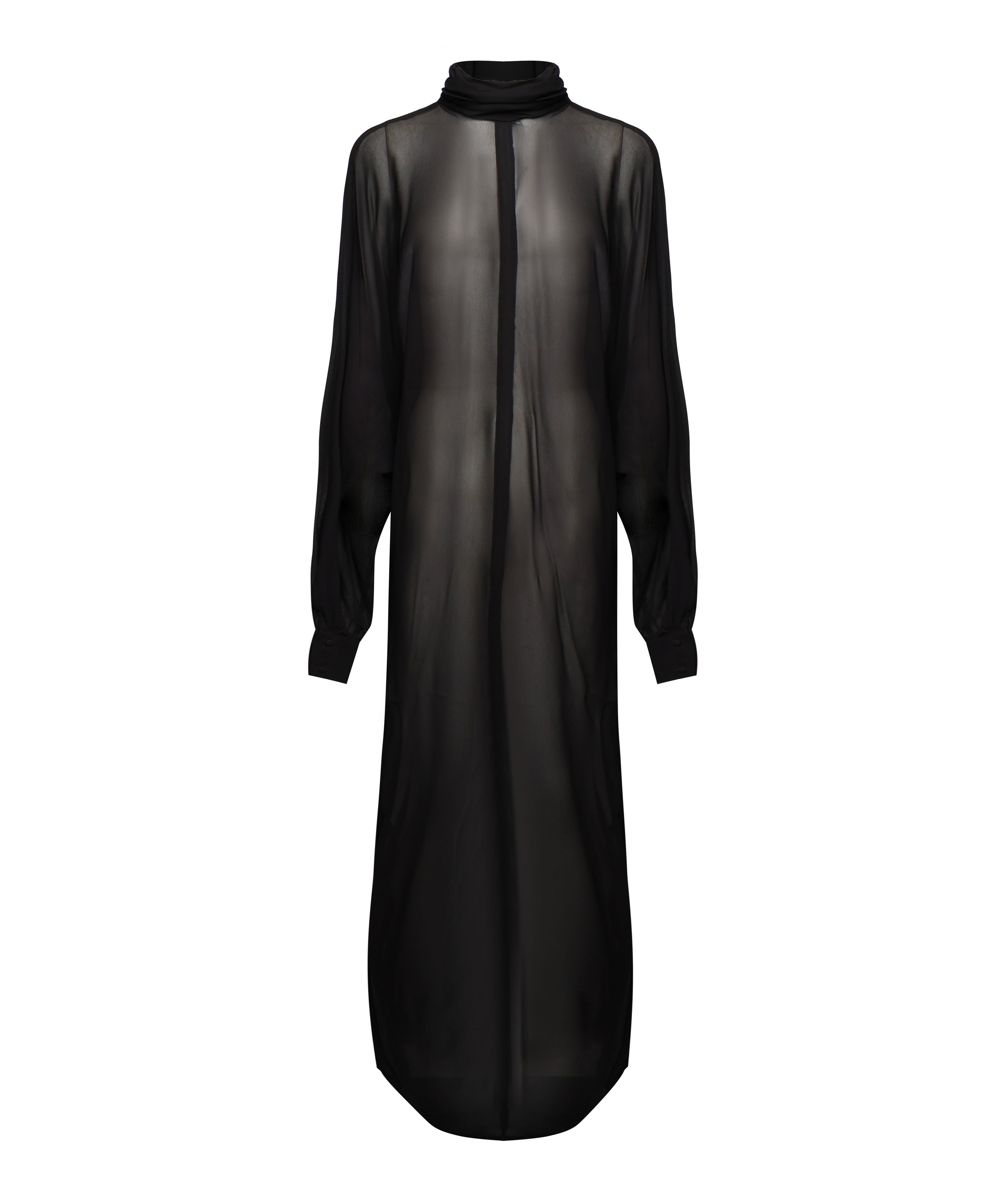 Abito Kim in georgette 25FWNAB-0004 BLACK NINEMINUTES 