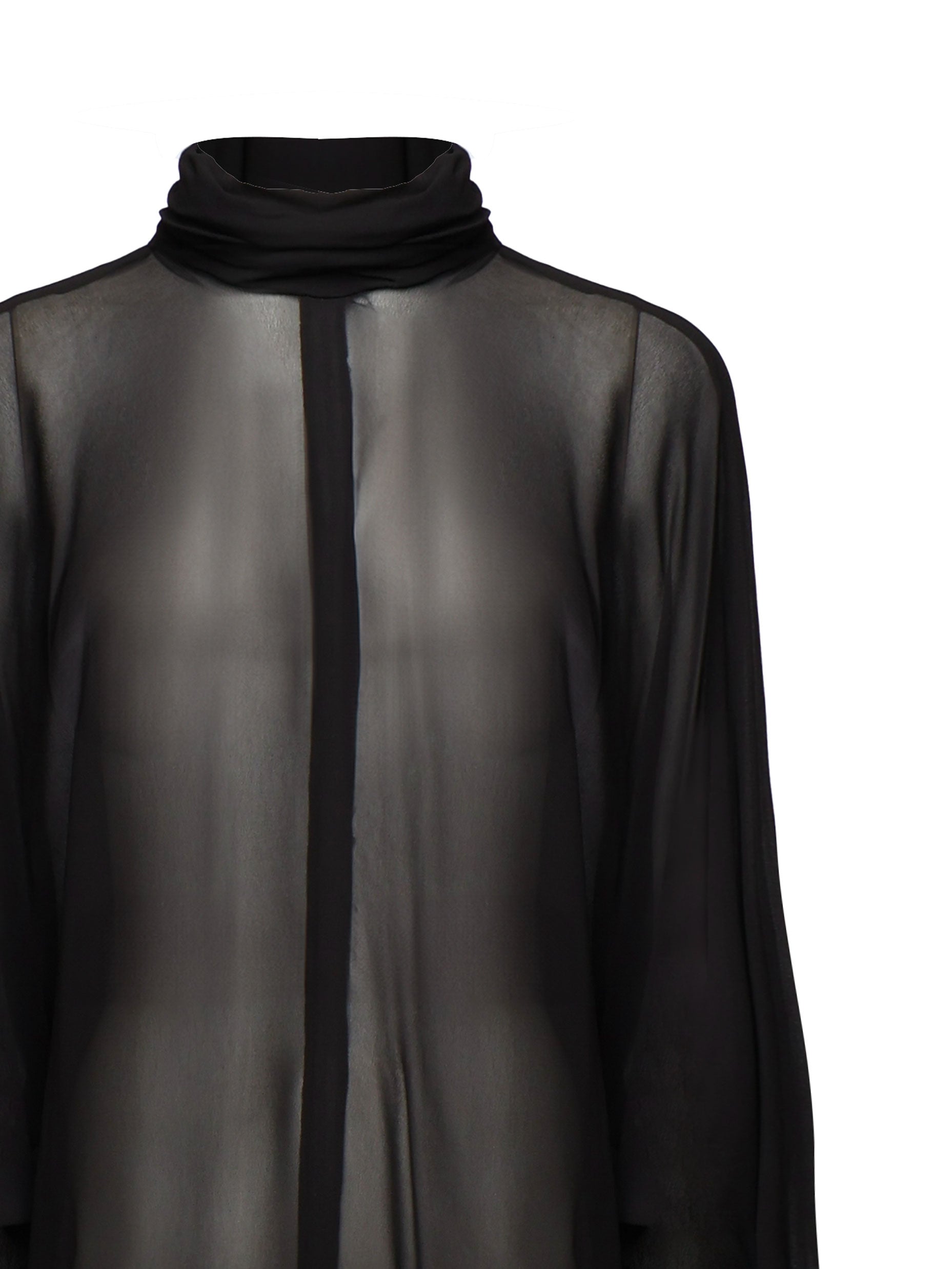 Abito Kim in georgette 25FWNAB-0004 BLACK NINEMINUTES 