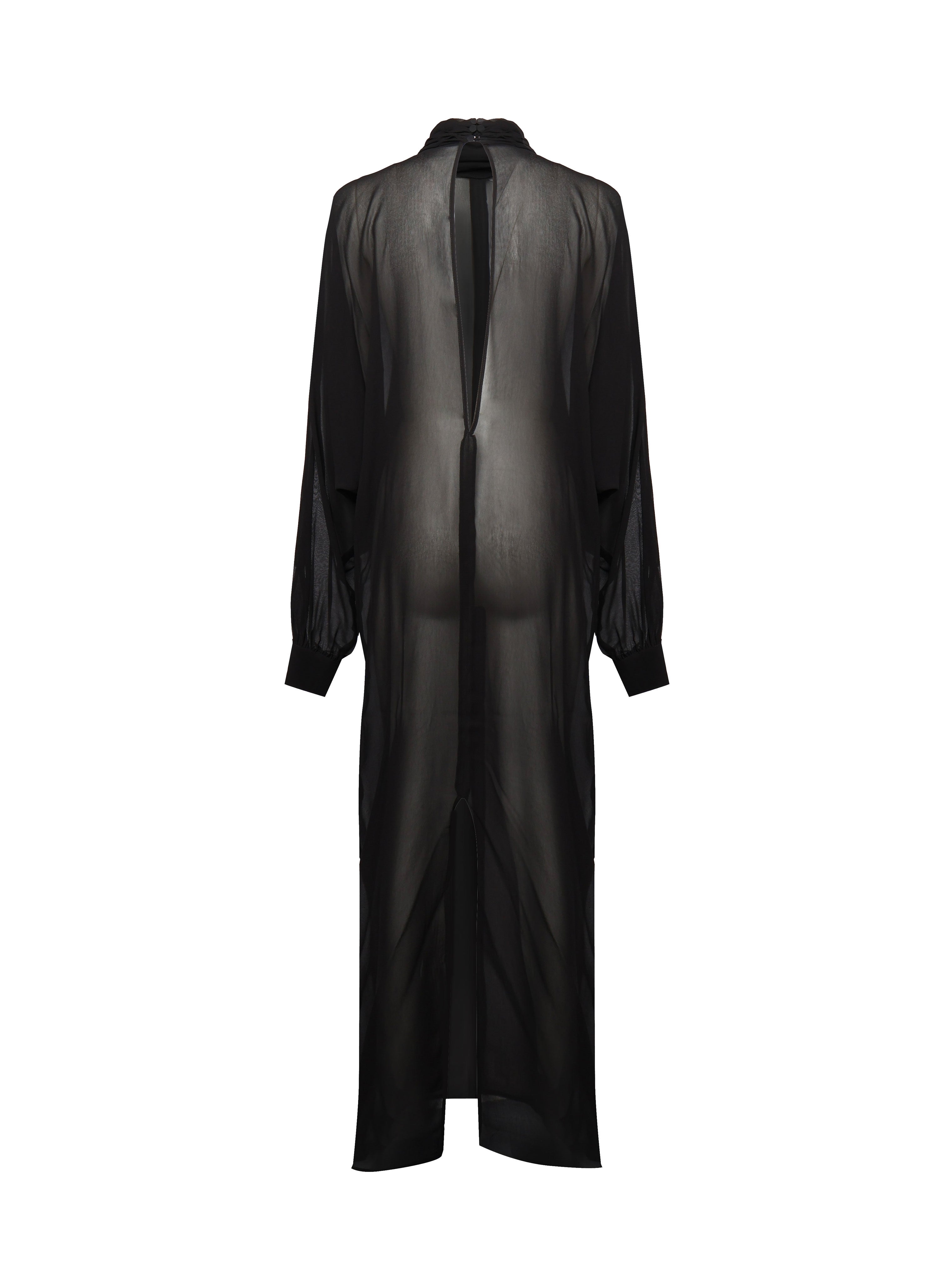 Abito Kim in georgette 25FWNAB-0004 BLACK NINEMINUTES 